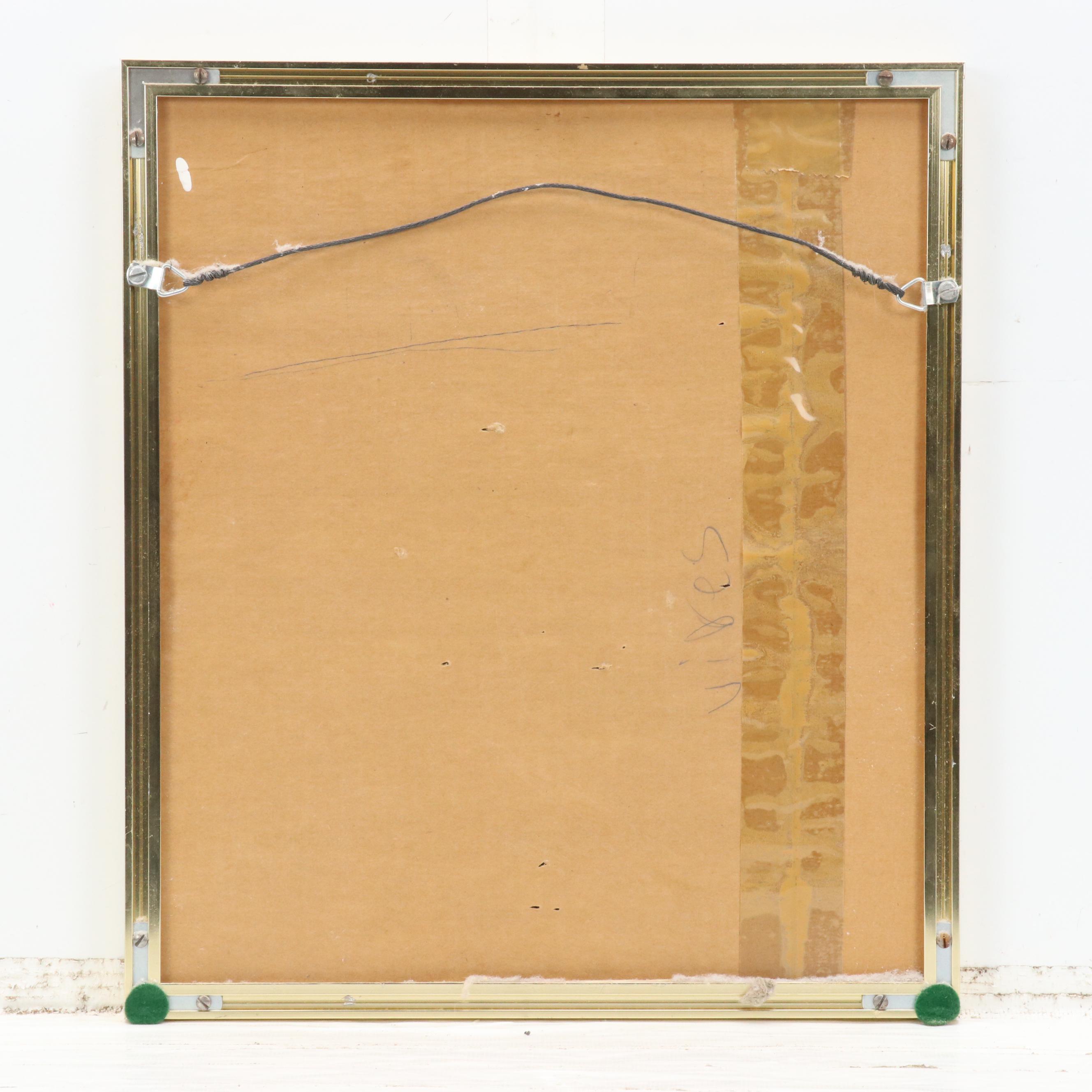 Amram Ebgi Hand-Colored Judaica Relief Print on Embossed Copper