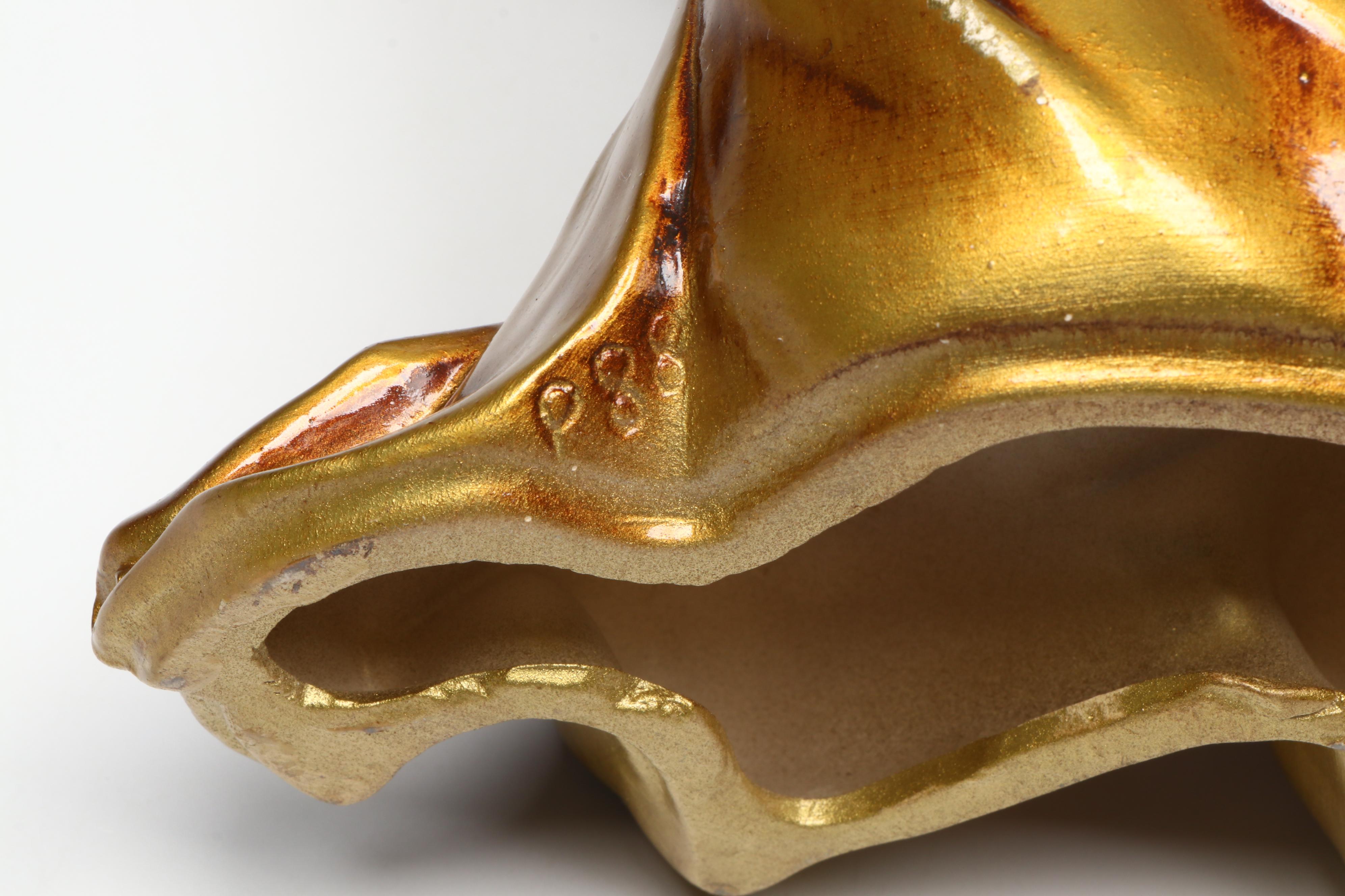 Lane & Co Van Nuys Pottery Kneeling Figural Compote, Mid-20th Century