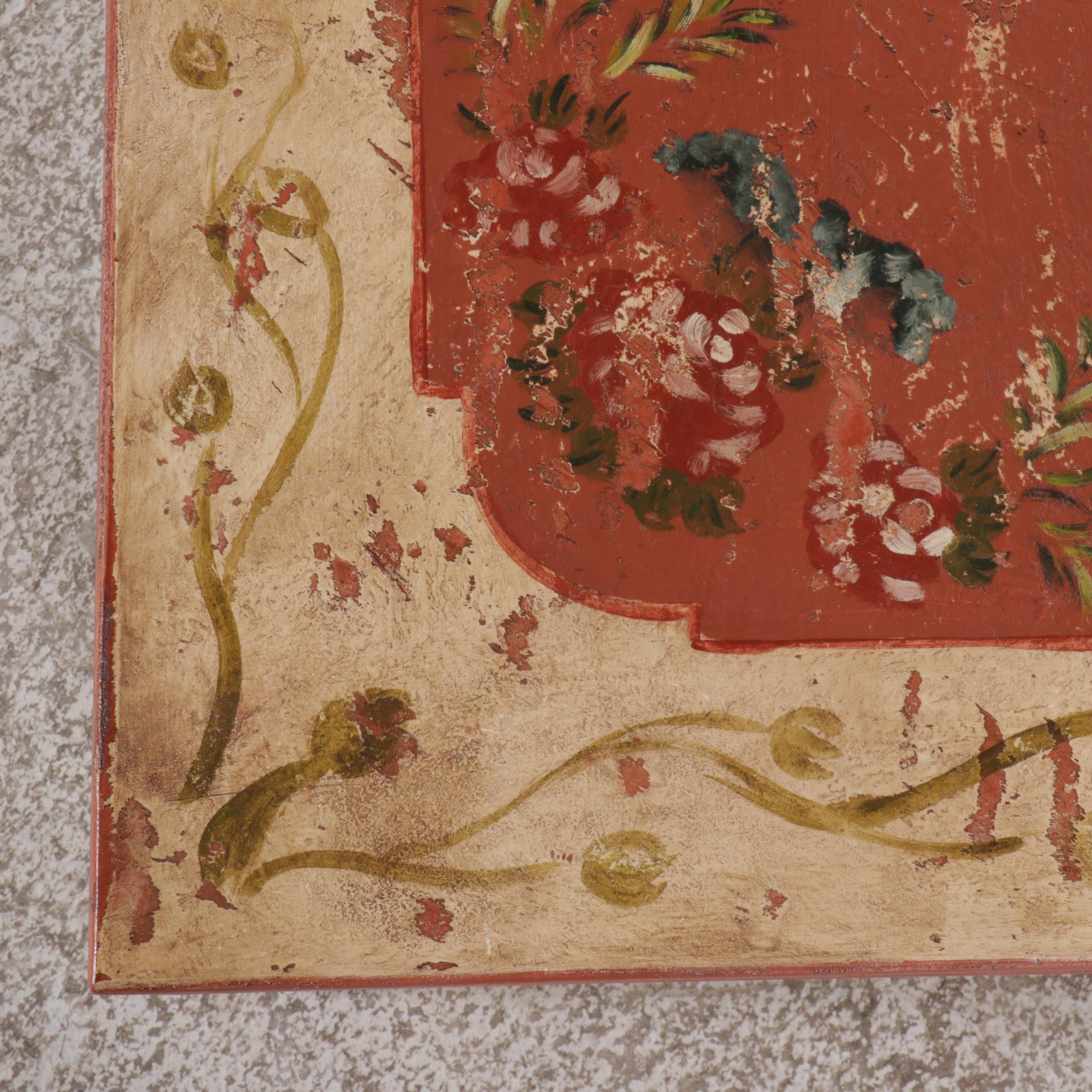 Paint Decorated Coffee Table, Mid to Late 20th Century