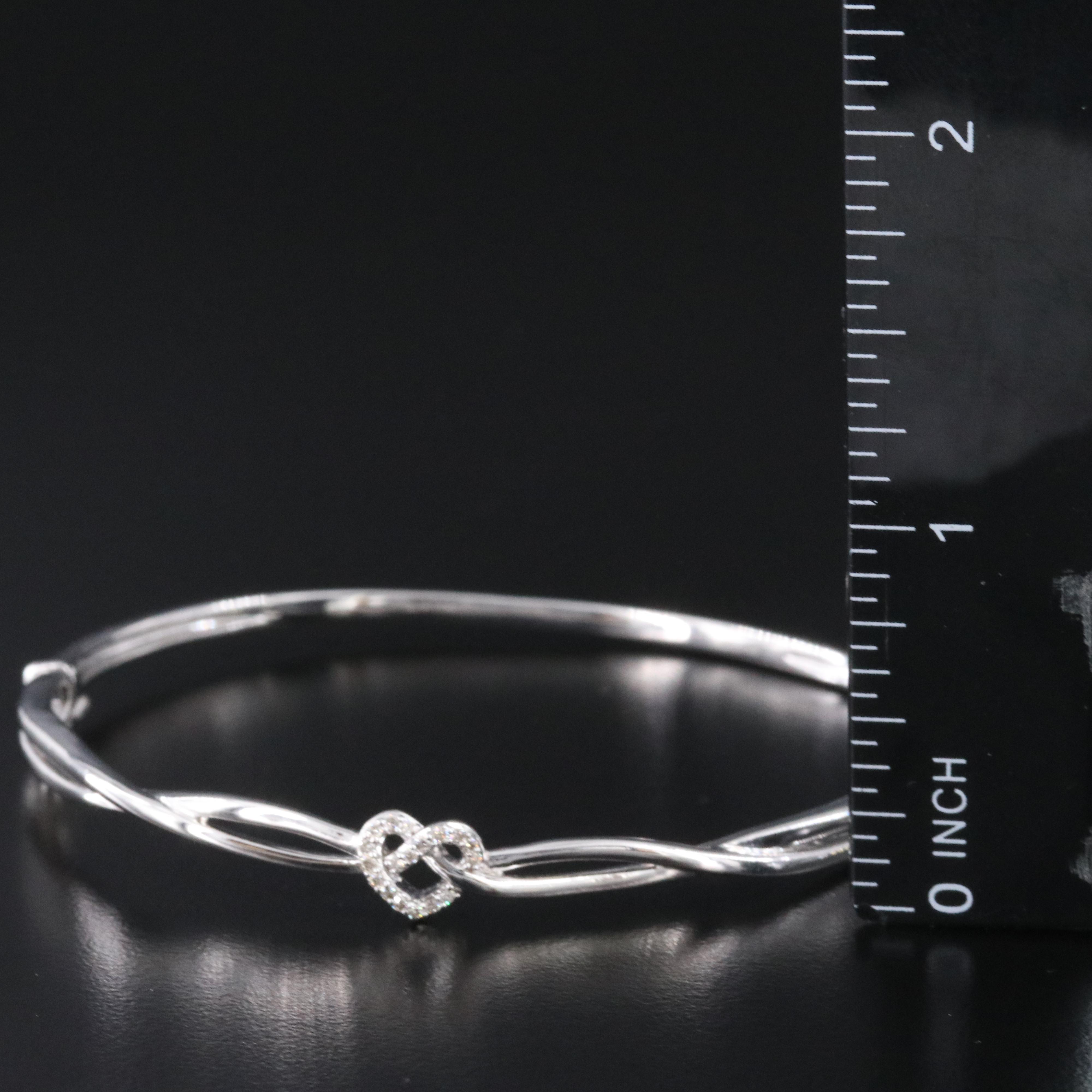 Sterling Diamond Bangle