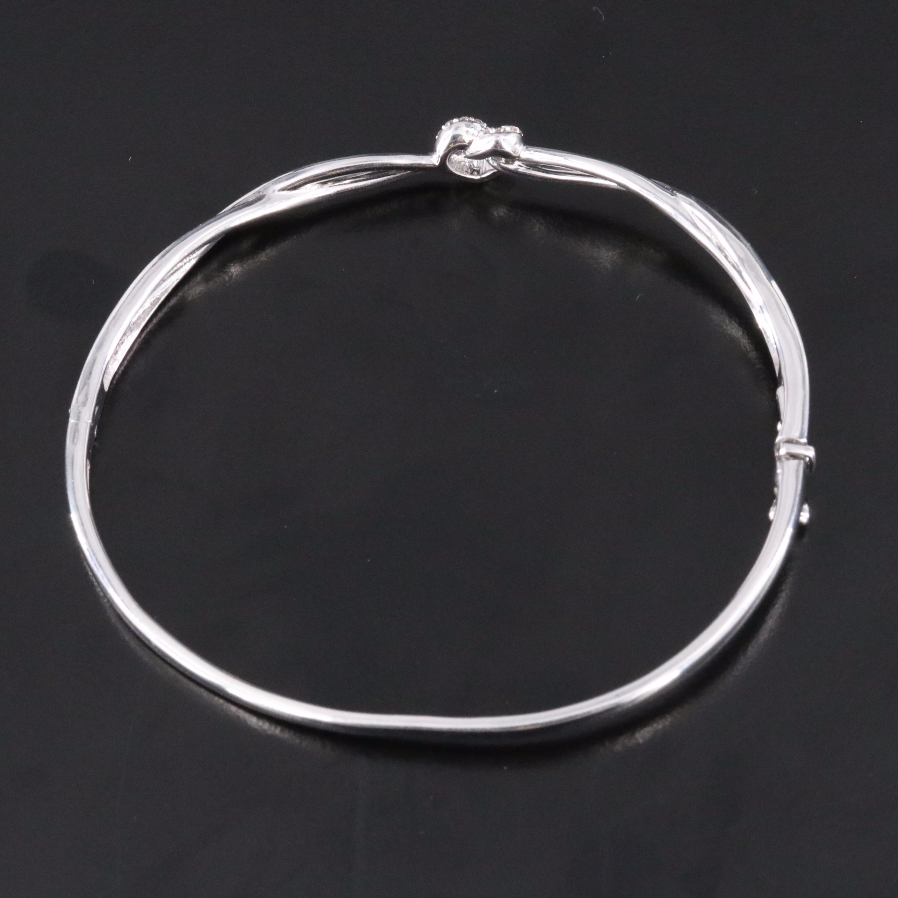 Sterling Diamond Bangle