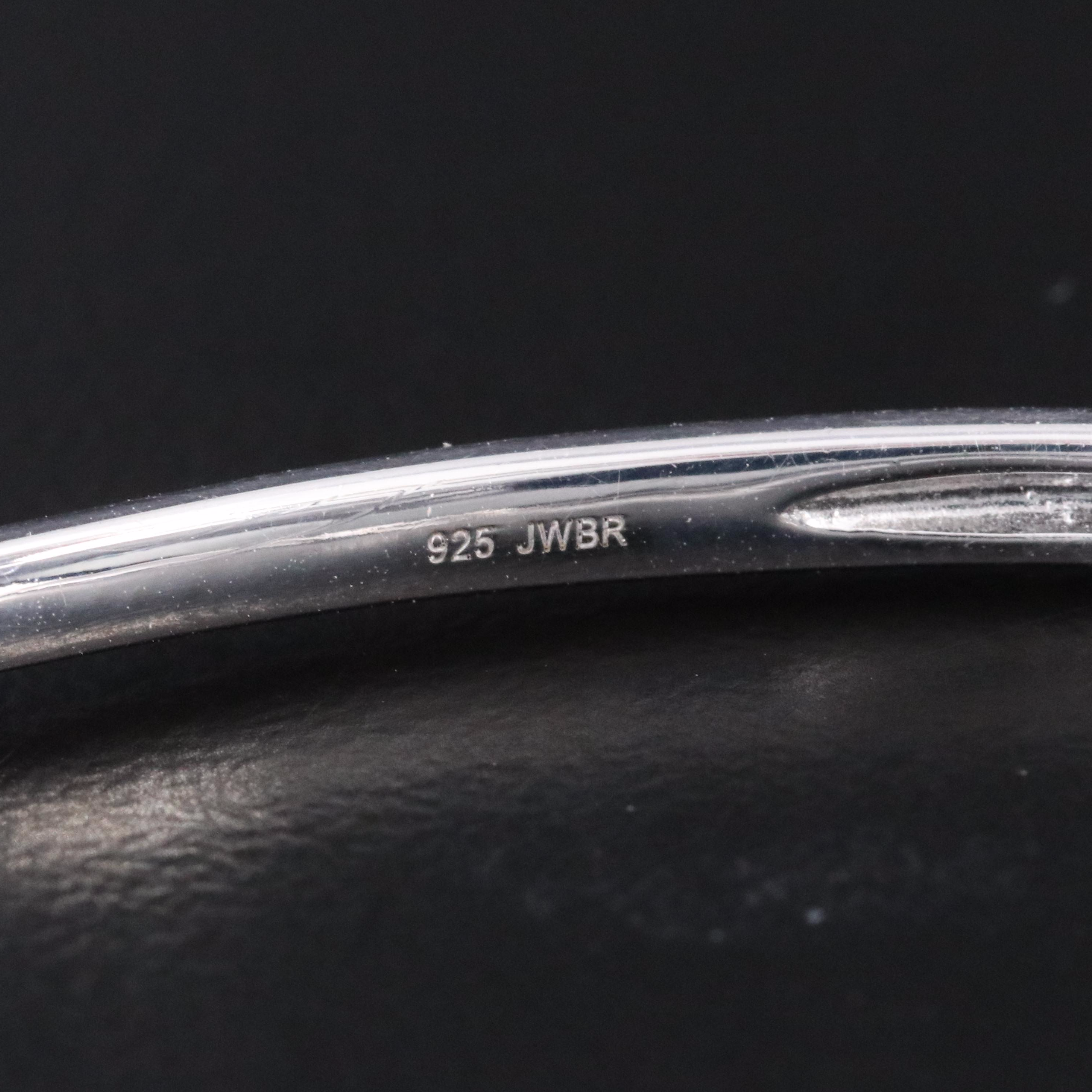 Sterling Diamond Bangle