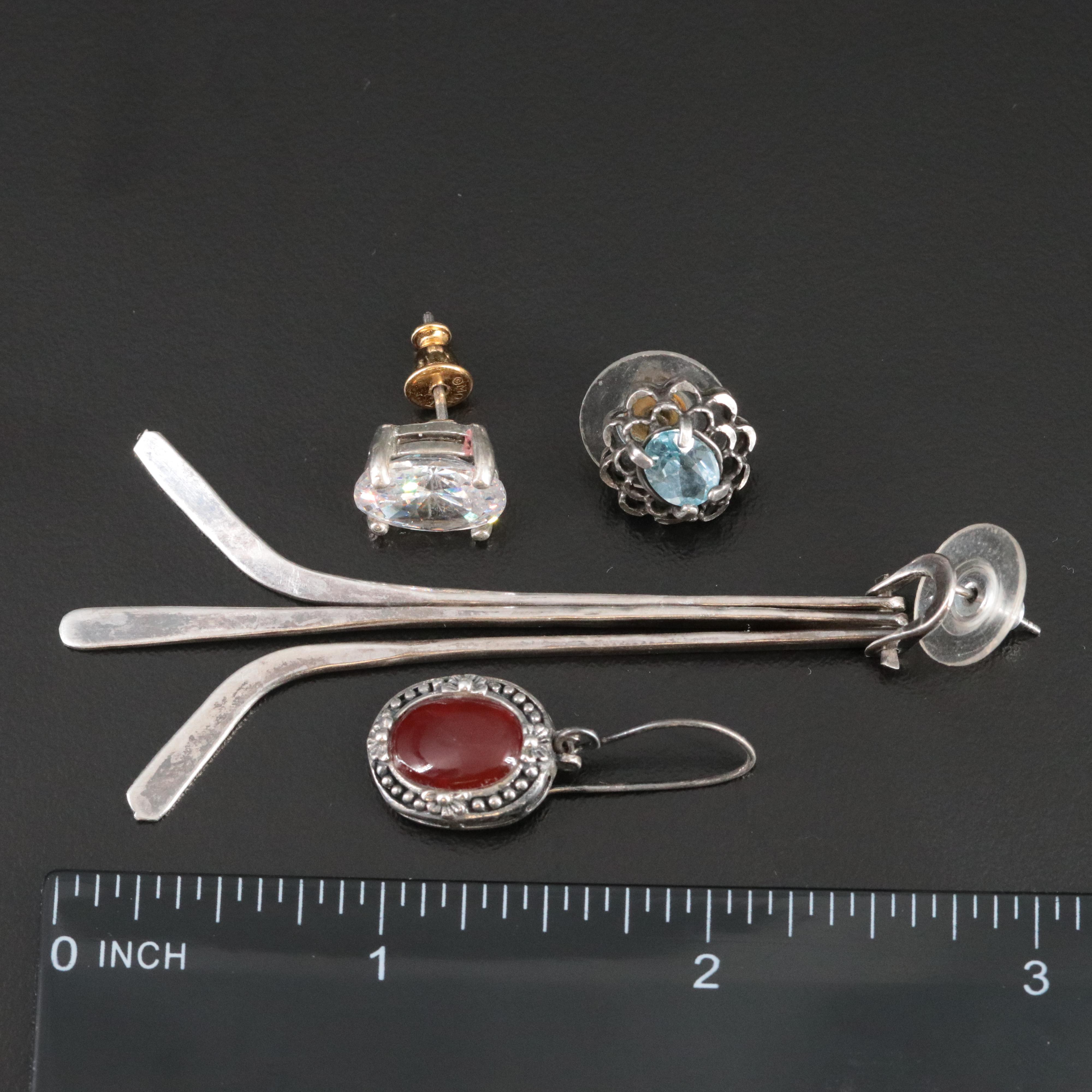 Sterling Jewelry Collection Featuing Topaz, Carnelian and Cubic Zirconia