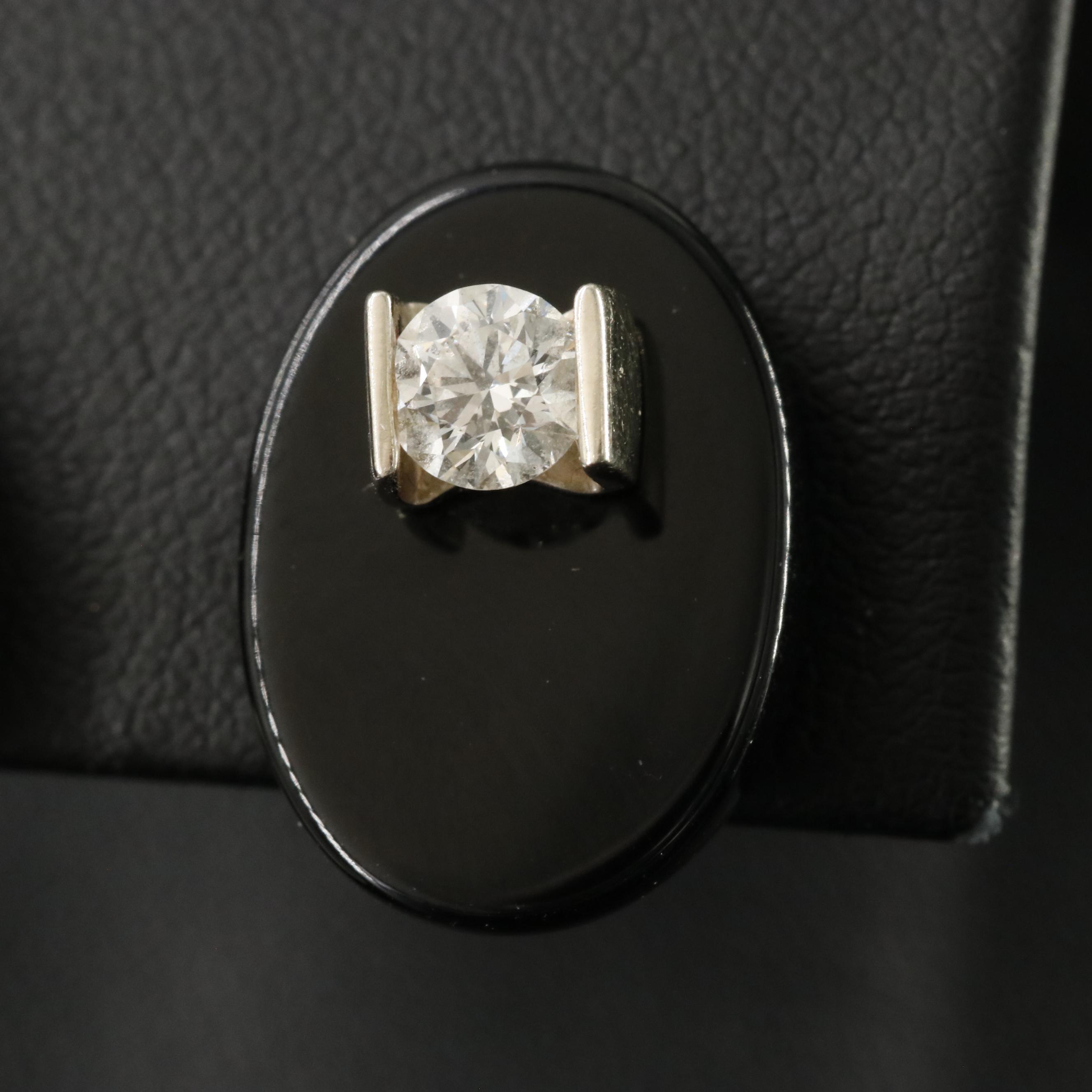 14K Diamond and Black Onyx Earrings