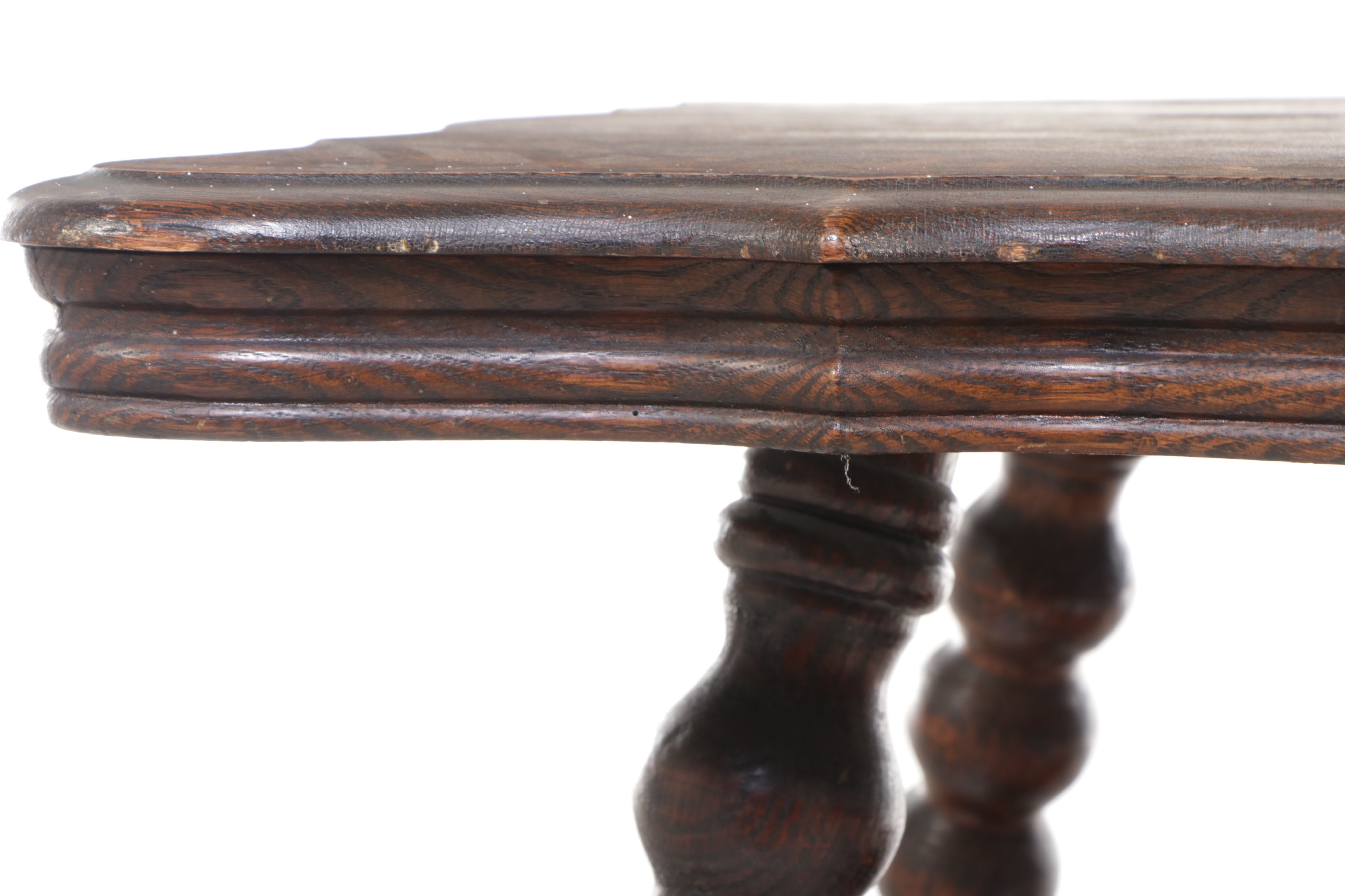 Victorian Tiger Oak Center Table