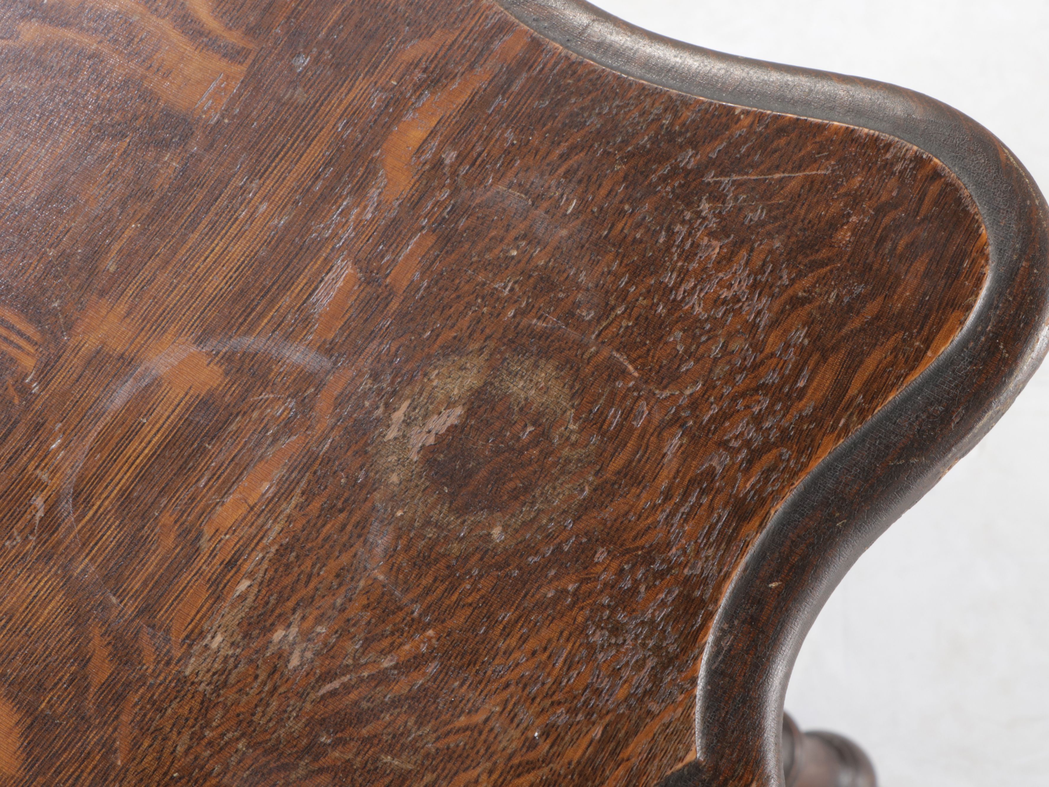 Victorian Tiger Oak Center Table