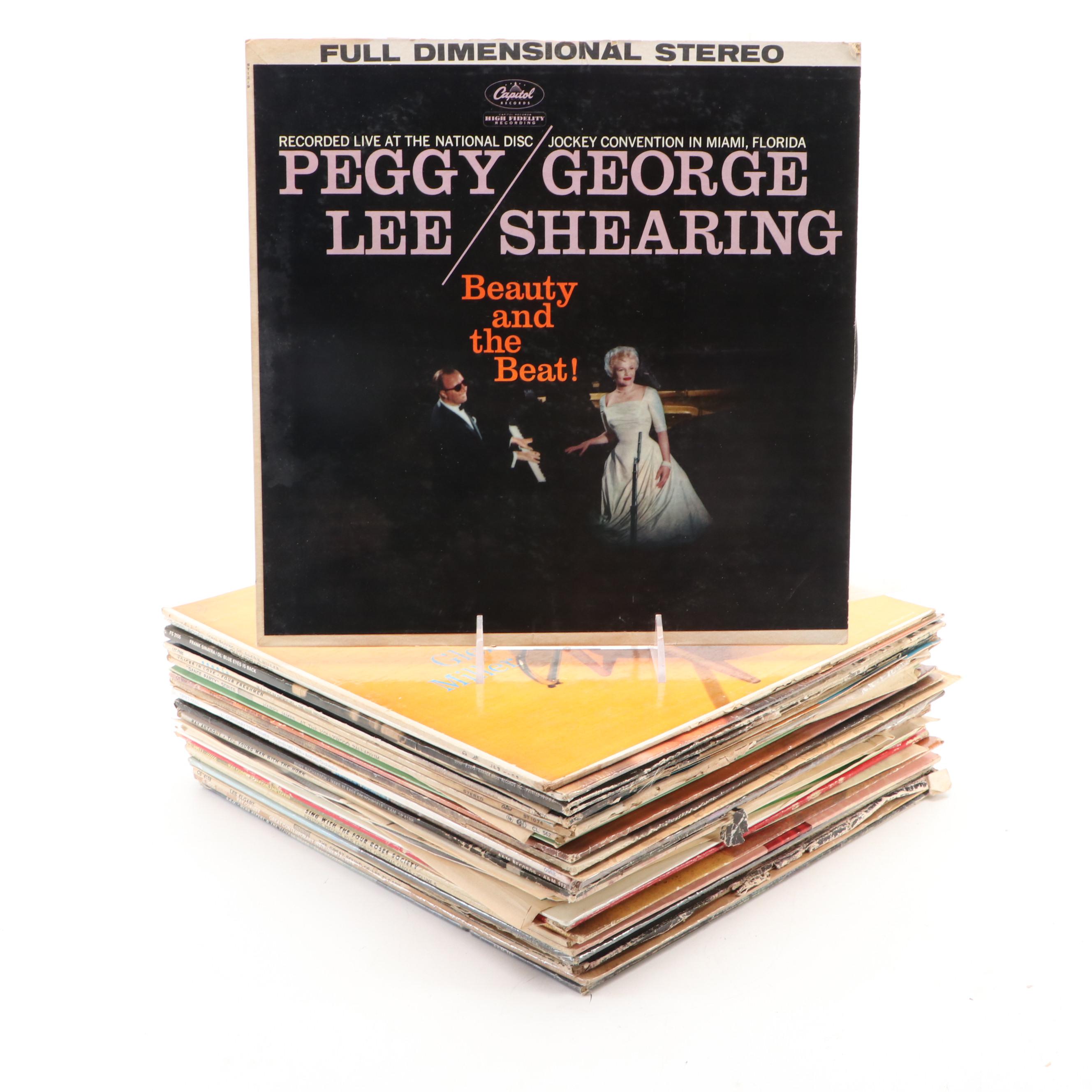 Vinyl Record Collection Featuring Ray Conniff, Bing Crosby and Peggy Lee