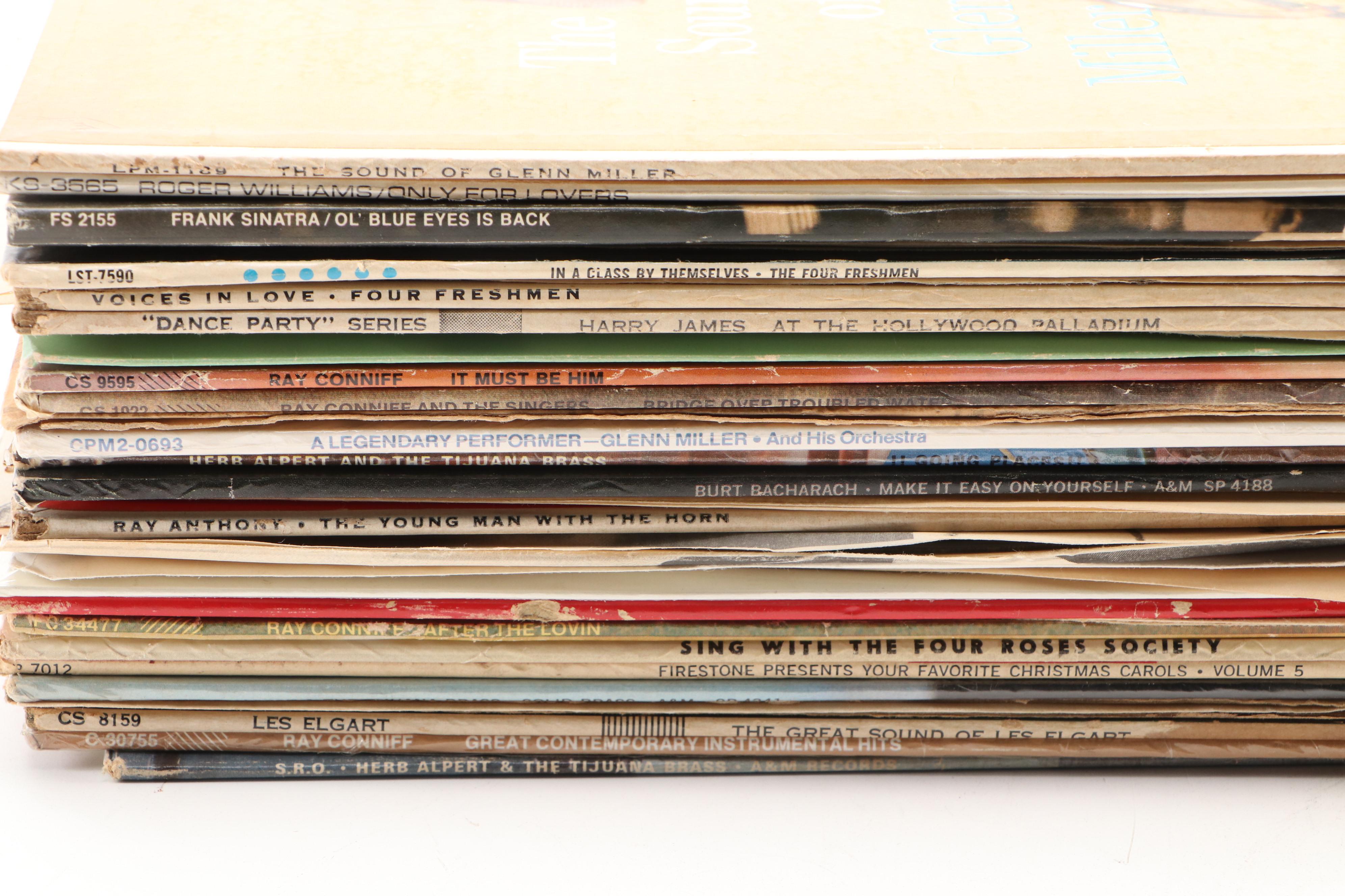 Vinyl Record Collection Featuring Ray Conniff, Bing Crosby and Peggy Lee