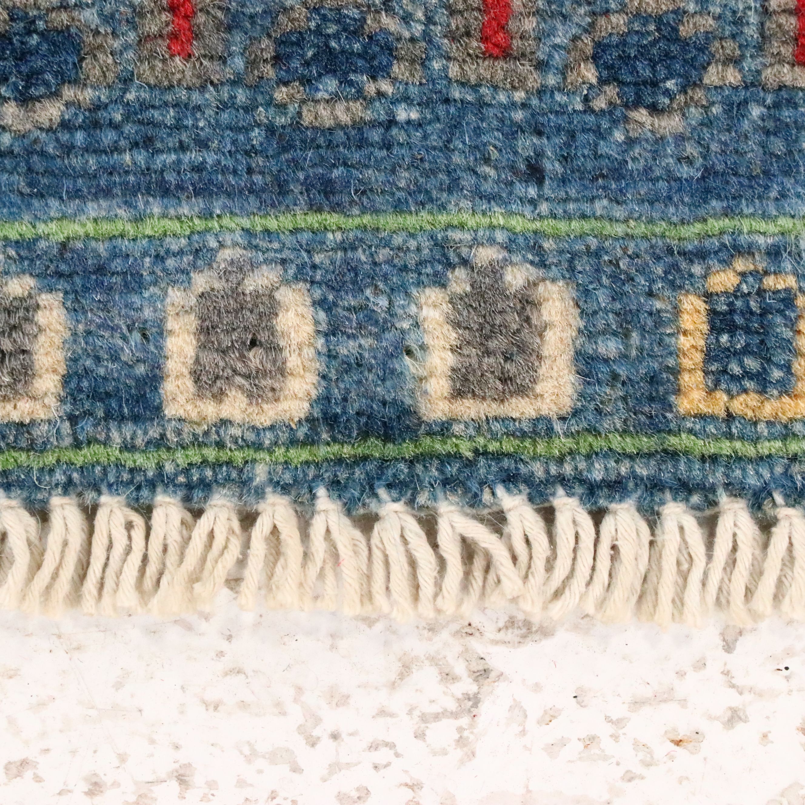 2'8 x 4'2 Hand-Knotted Afghan Pictorial War Accent Rug