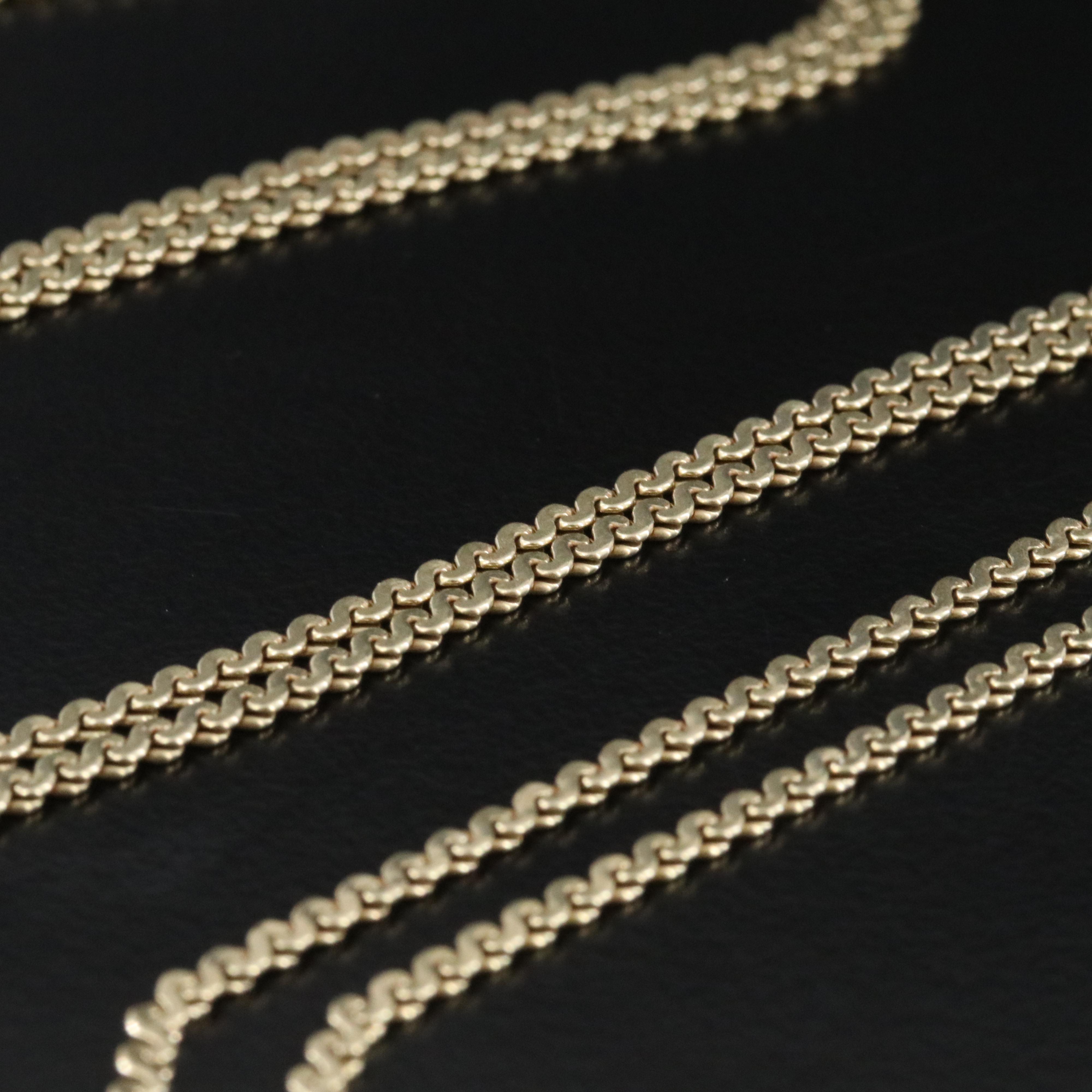 14K Black Onyx and Diamond Pendant Necklace