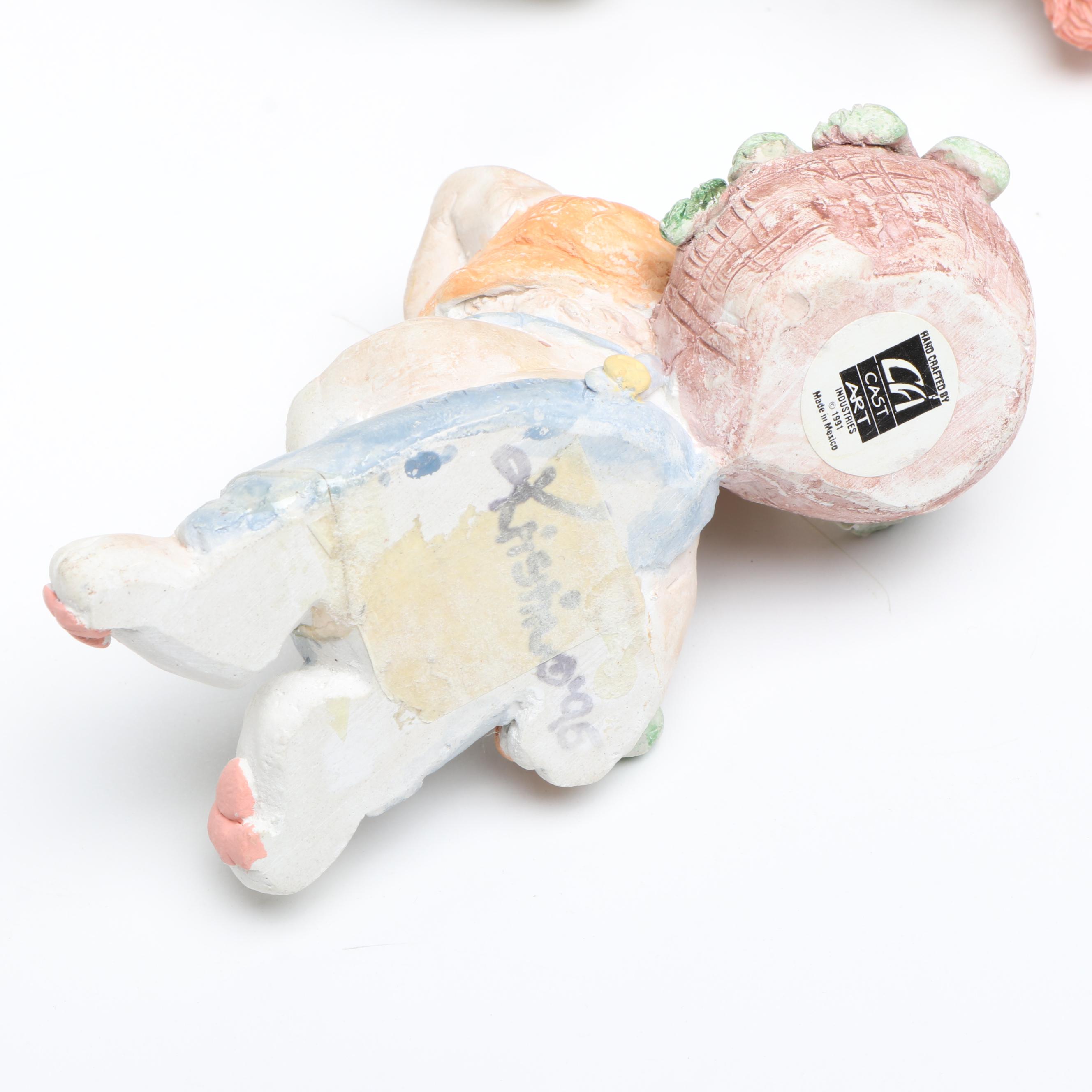 Hallmark Easter Chick Bowl with Other Rabbit Figurines, Box and Decor