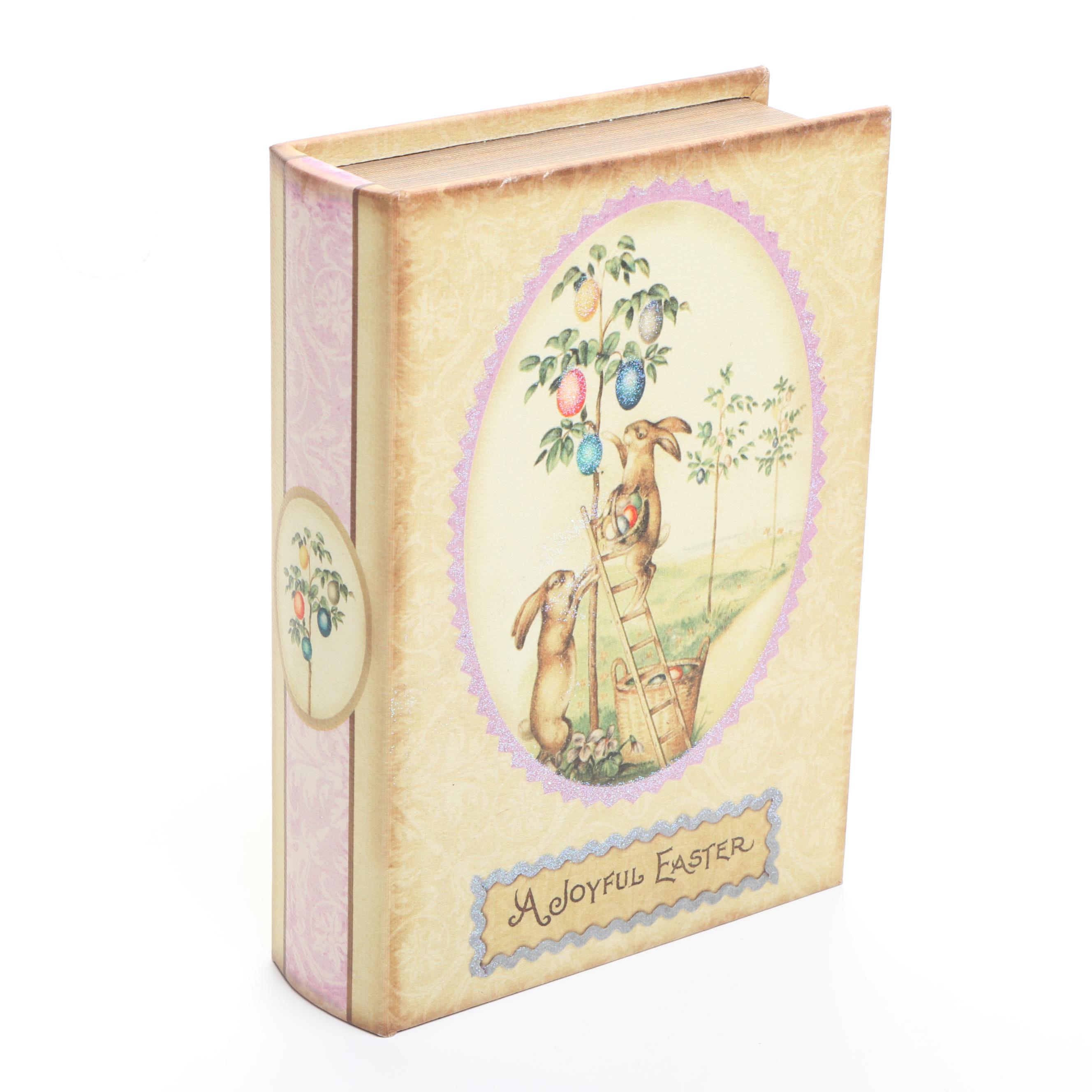 Hallmark Easter Chick Bowl with Other Rabbit Figurines, Box and Decor