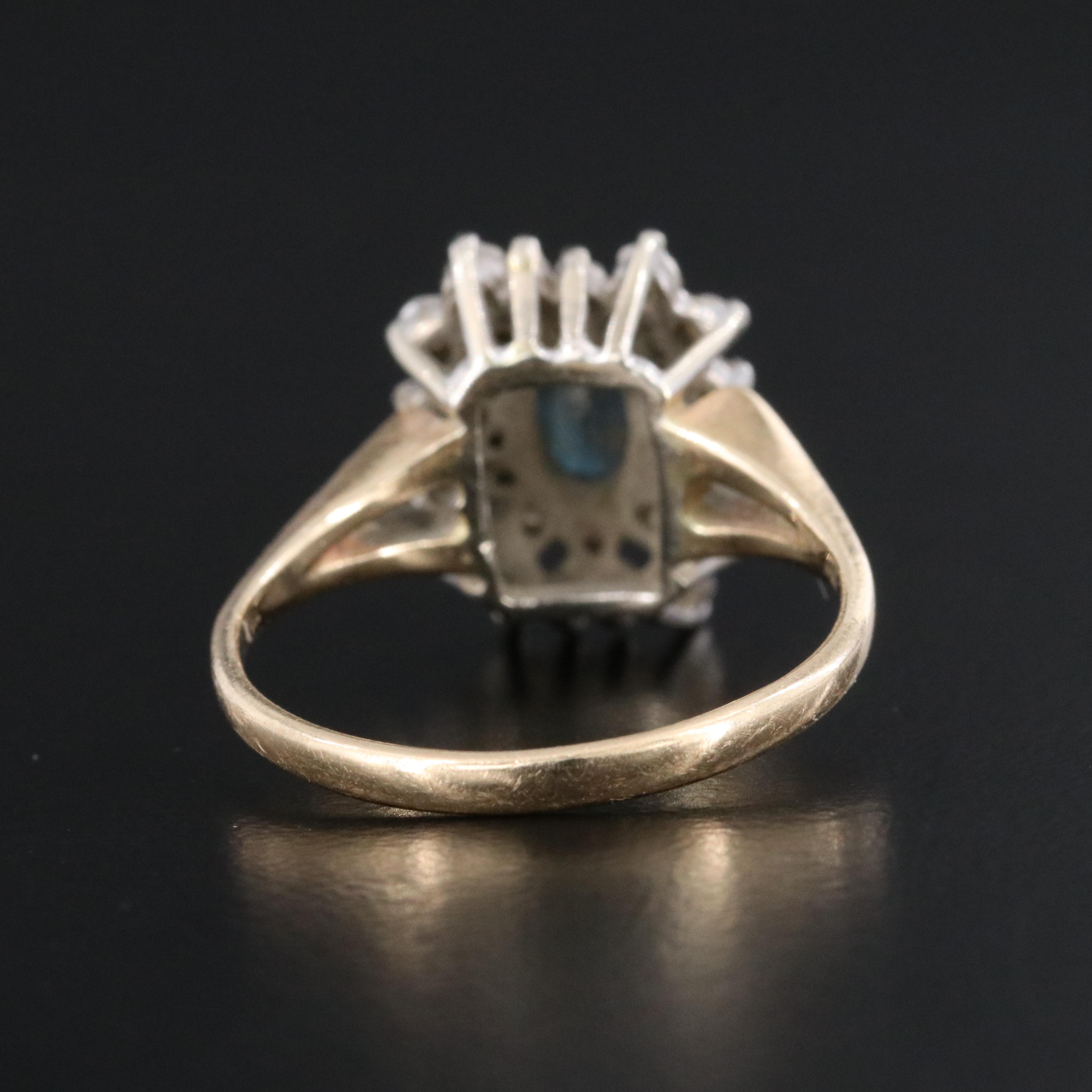 14K Sapphire and Diamond Ring