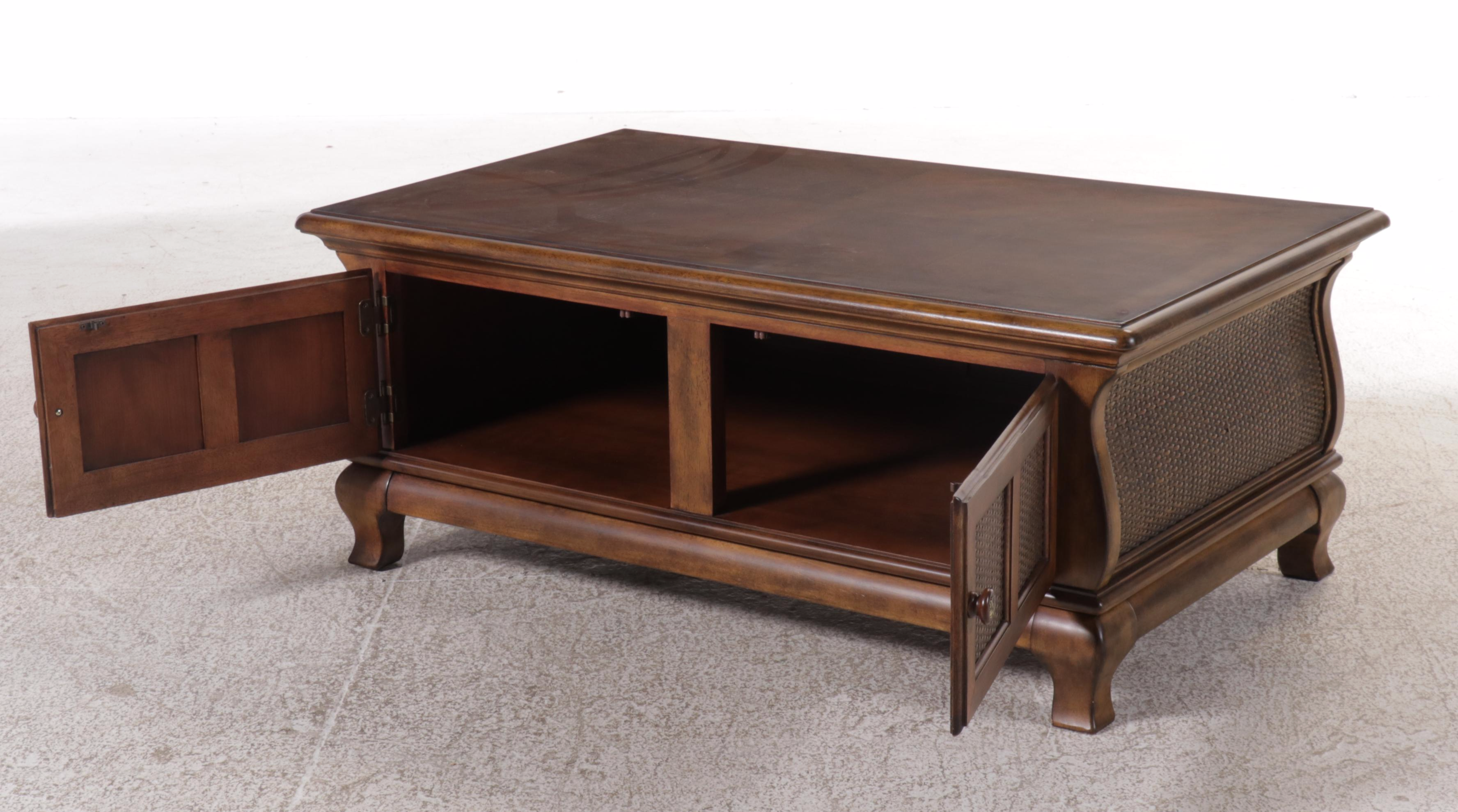 Bernhardt Furniture French Provincial Style Coffee Table with Storage