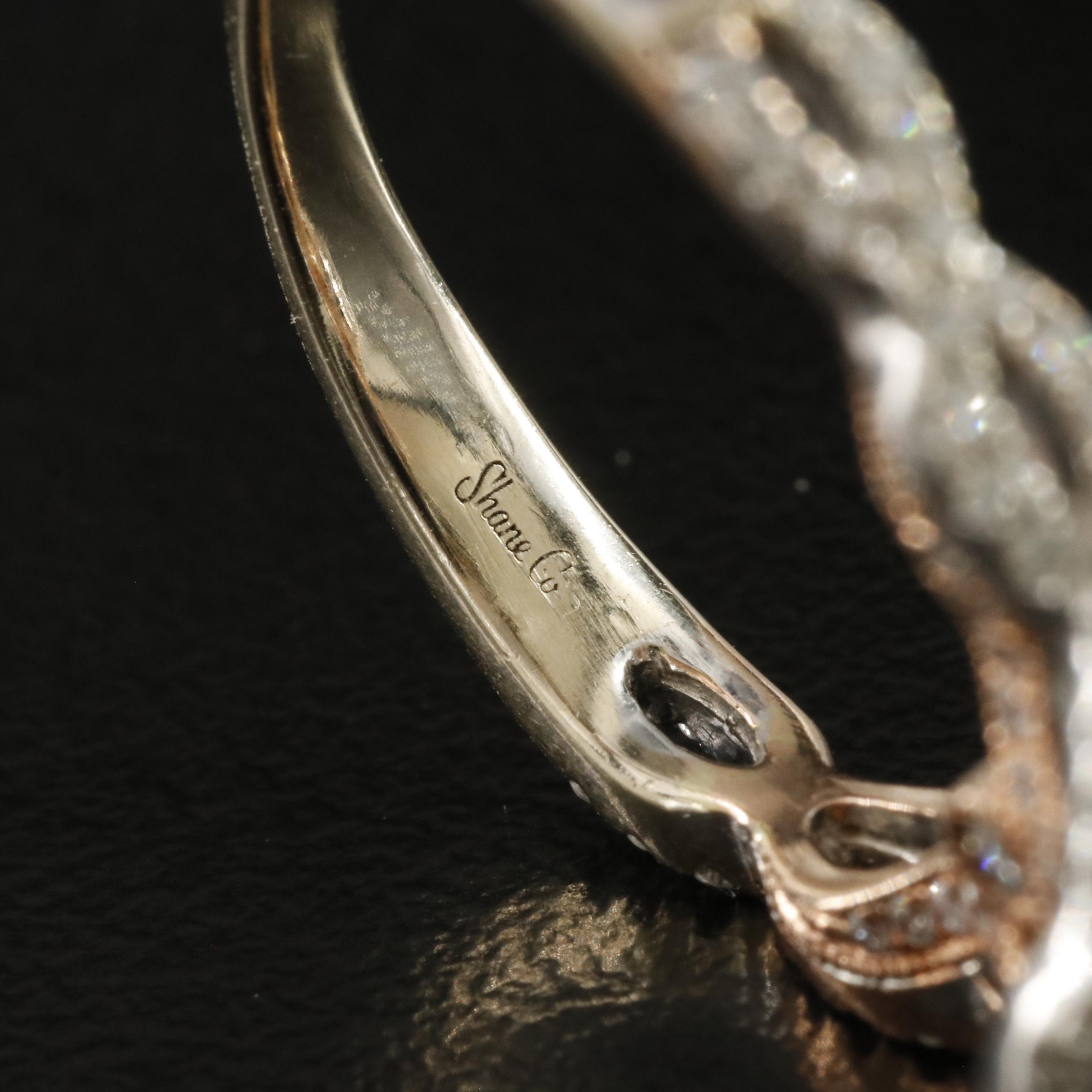 14K 0.91 CTW Diamond Ring with Rose Gold Accents