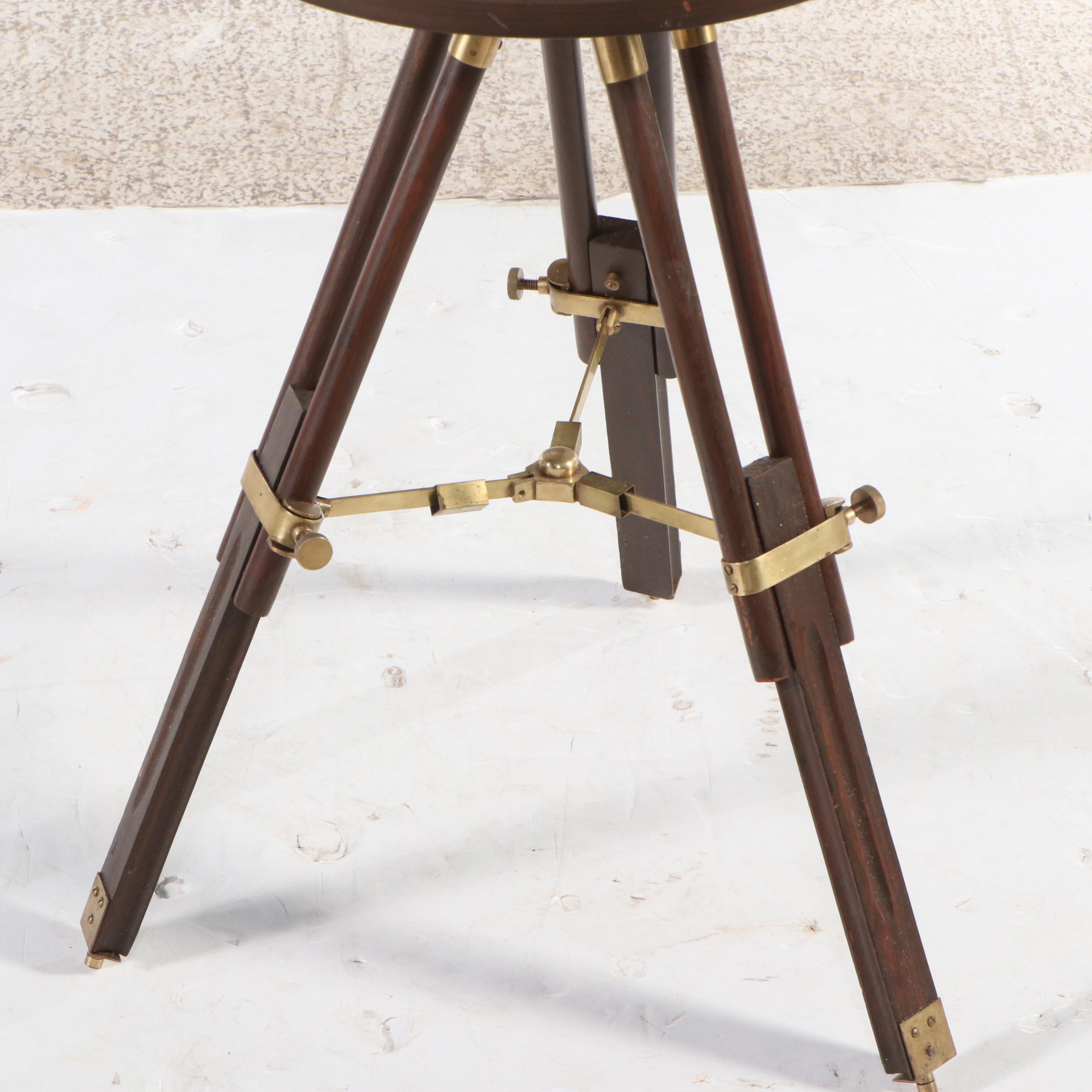 Decorative Tripod Compass Accent Table , 21st Century