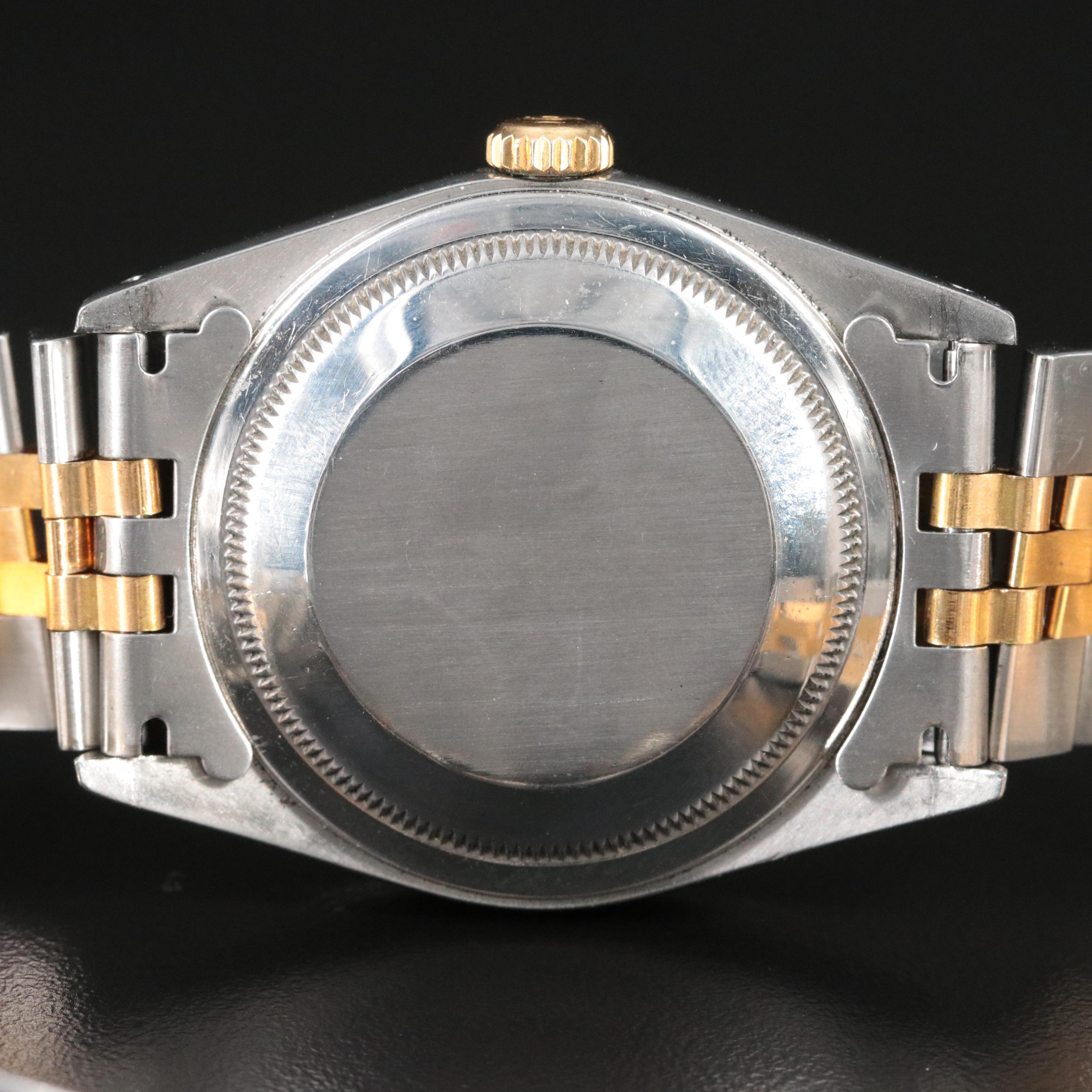 1991 Rolex Two Tone Modified Datejust Model 16220 Automatic Watch