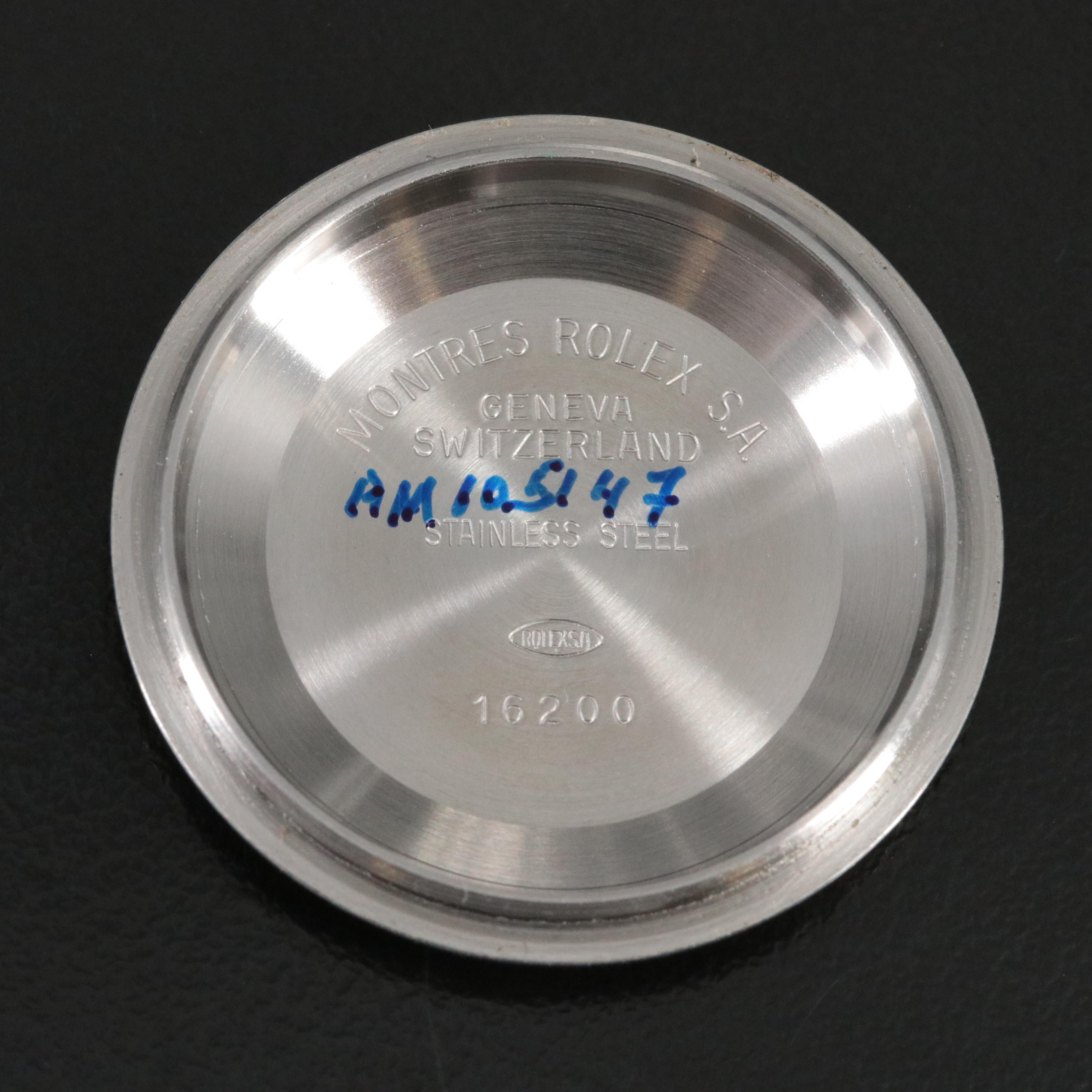 1991 Rolex Two Tone Modified Datejust Model 16220 Automatic Watch