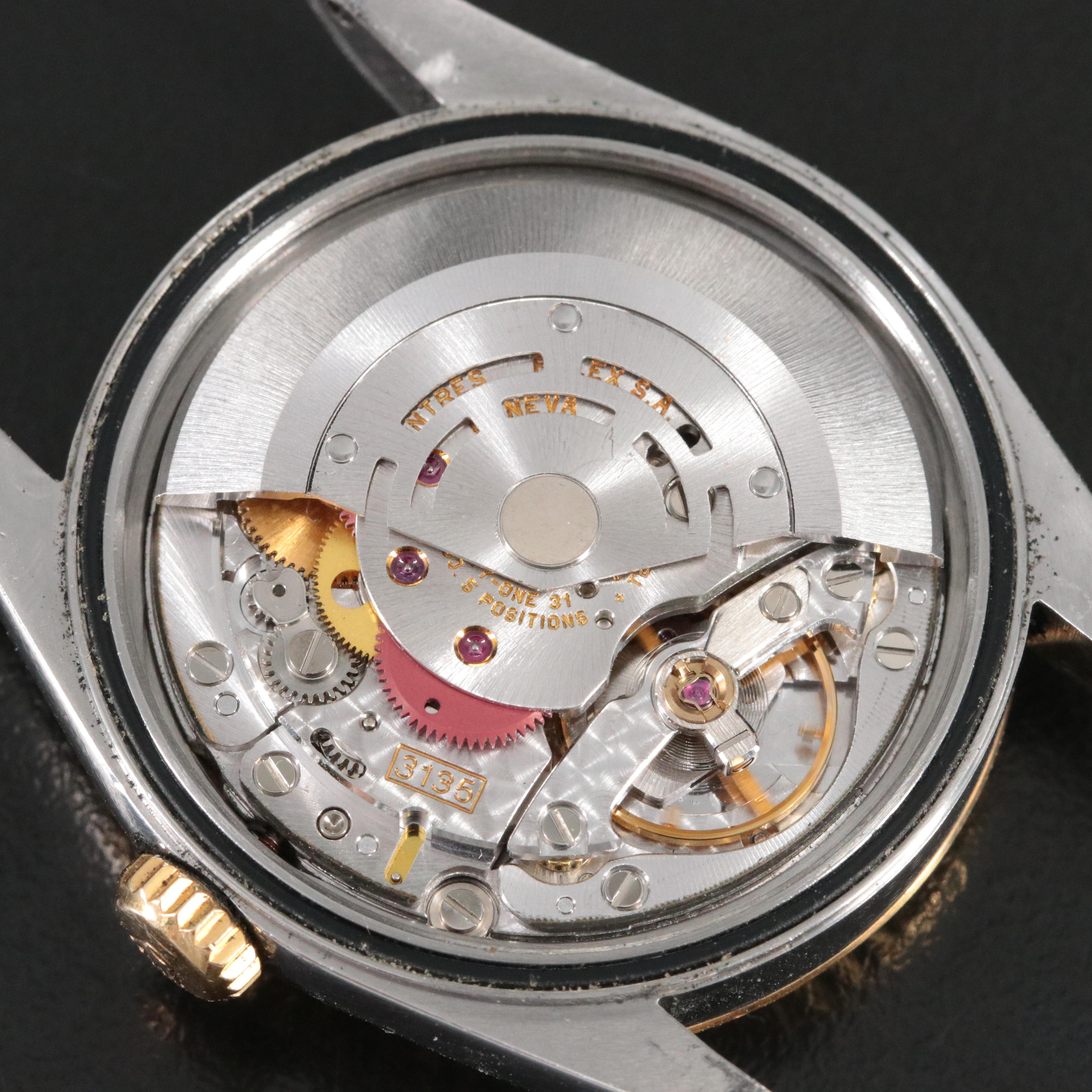 1991 Rolex Two Tone Modified Datejust Model 16220 Automatic Watch