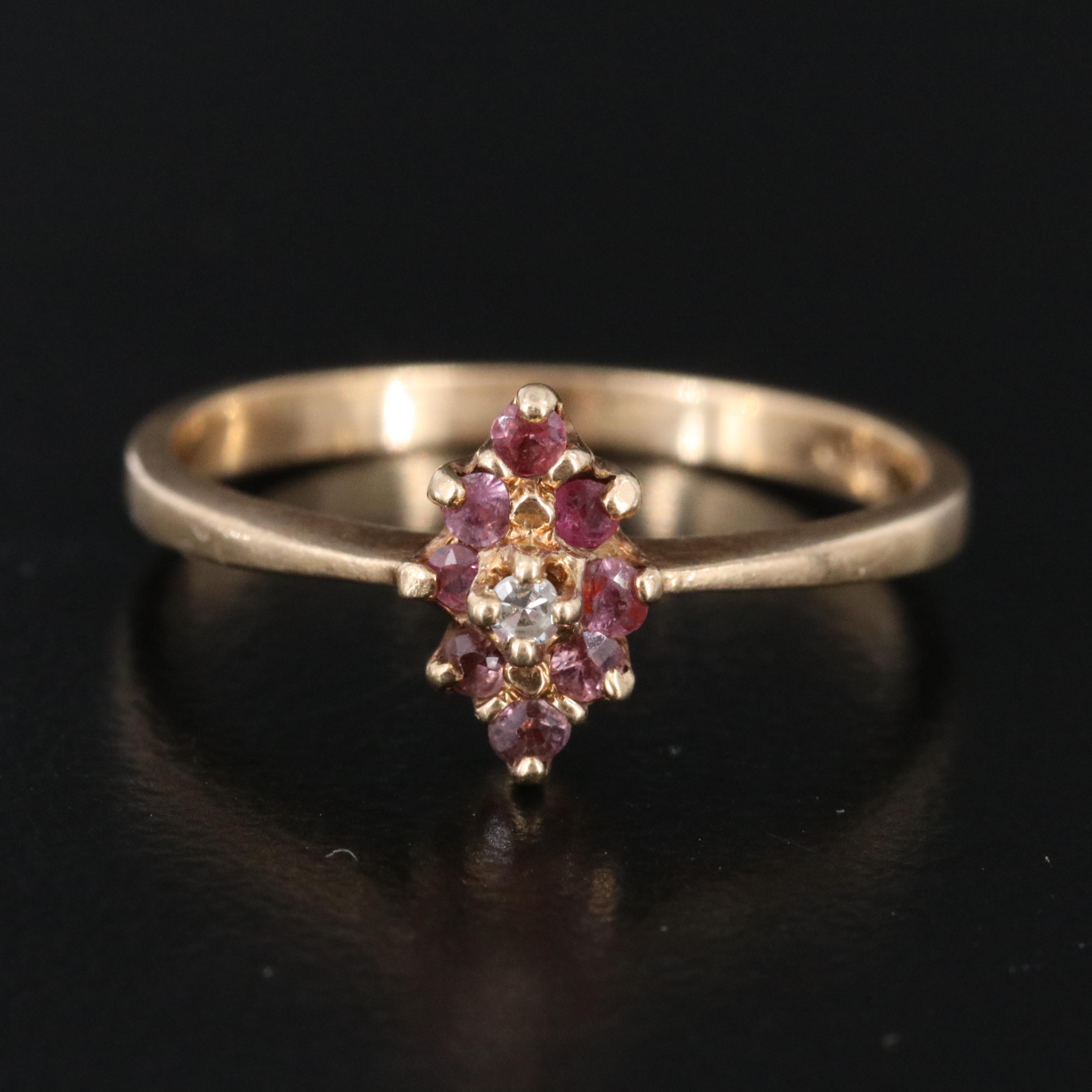 10K Ruby and Diamond Ring