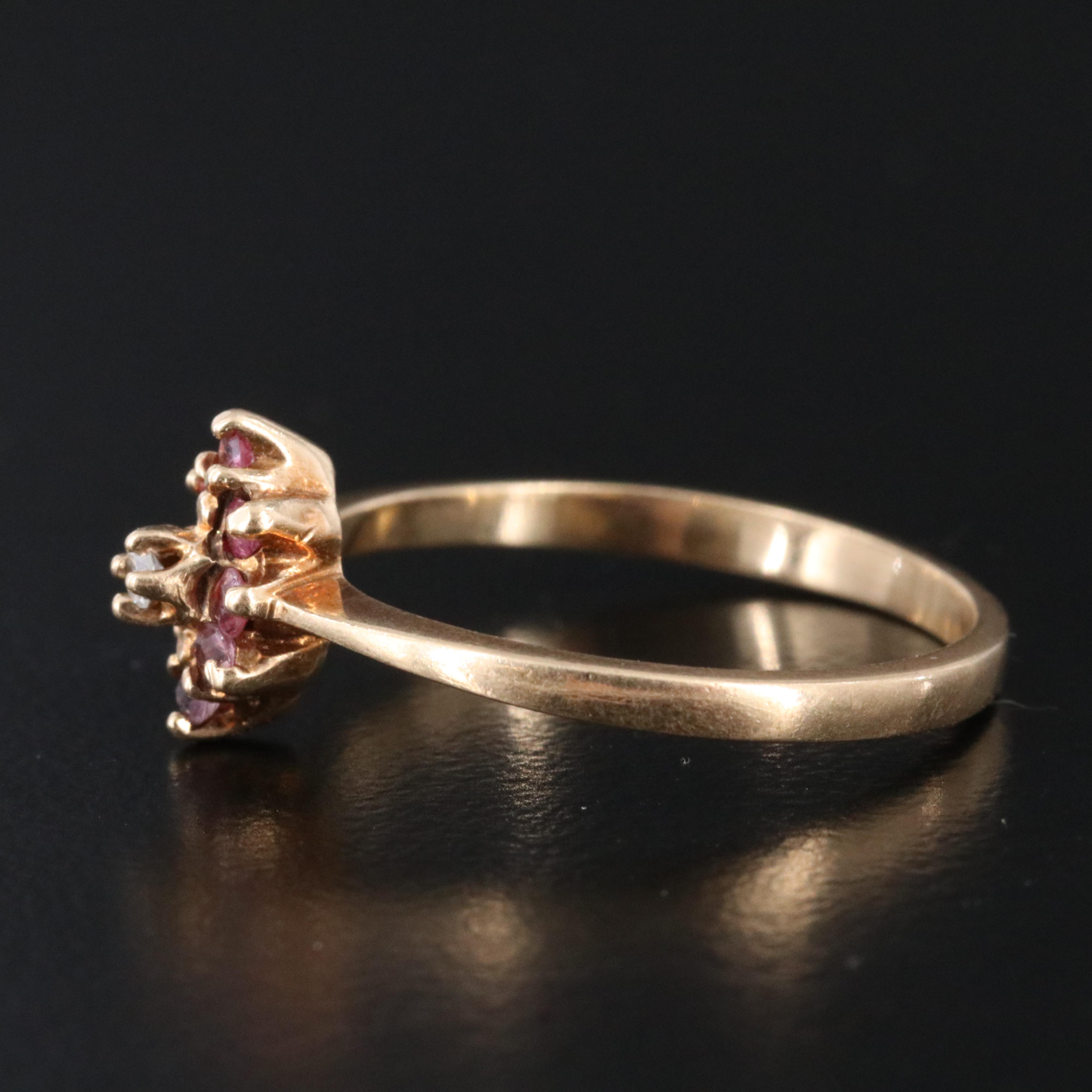 10K Ruby and Diamond Ring