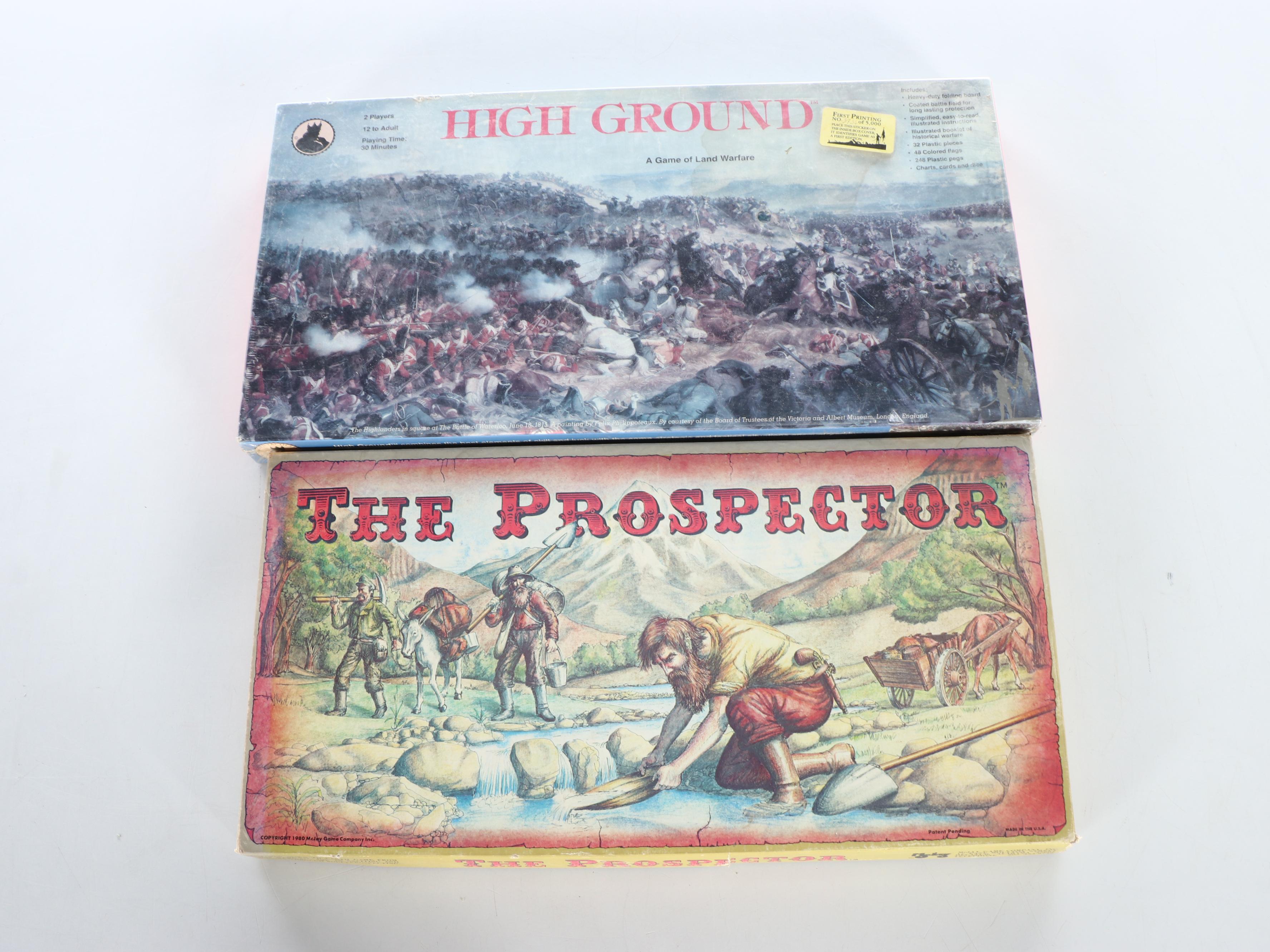 "The Gray Ghost", "The Prospector", "High Ground", and More Board Games