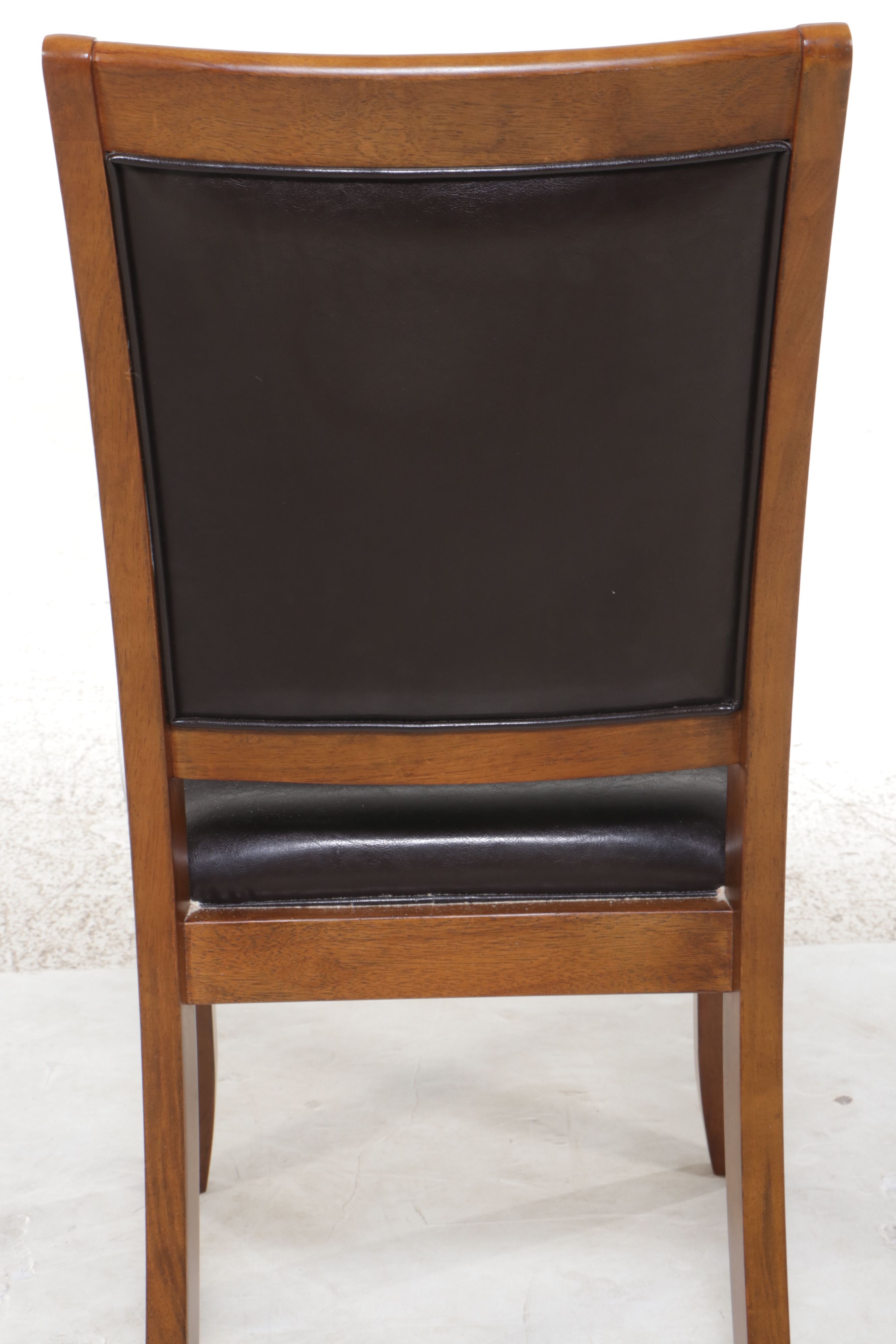Coaster Fine Furniture Walnut and Black Leather Side Chairs