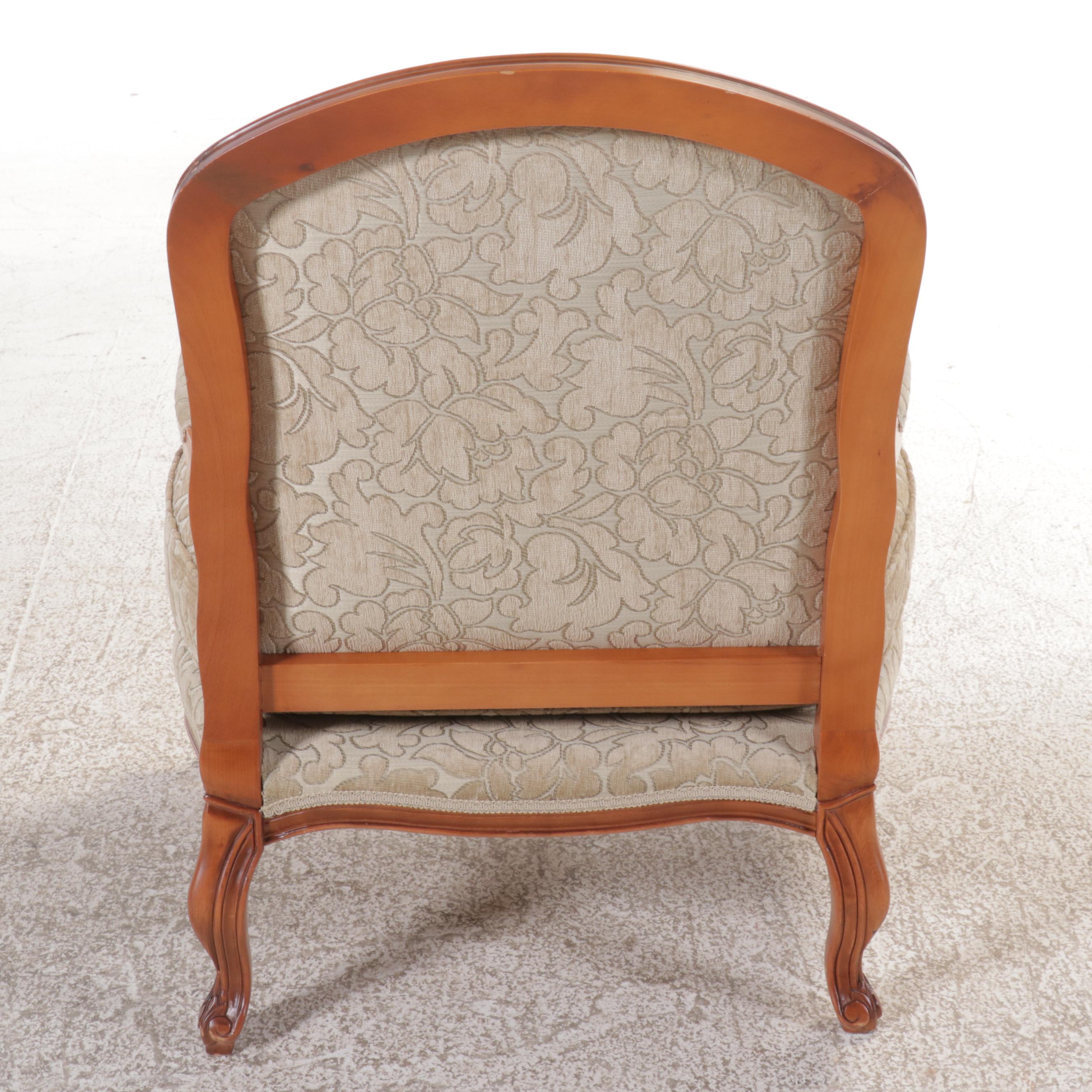 French Provincial Upholstered Fauteuil, Late 20th Century