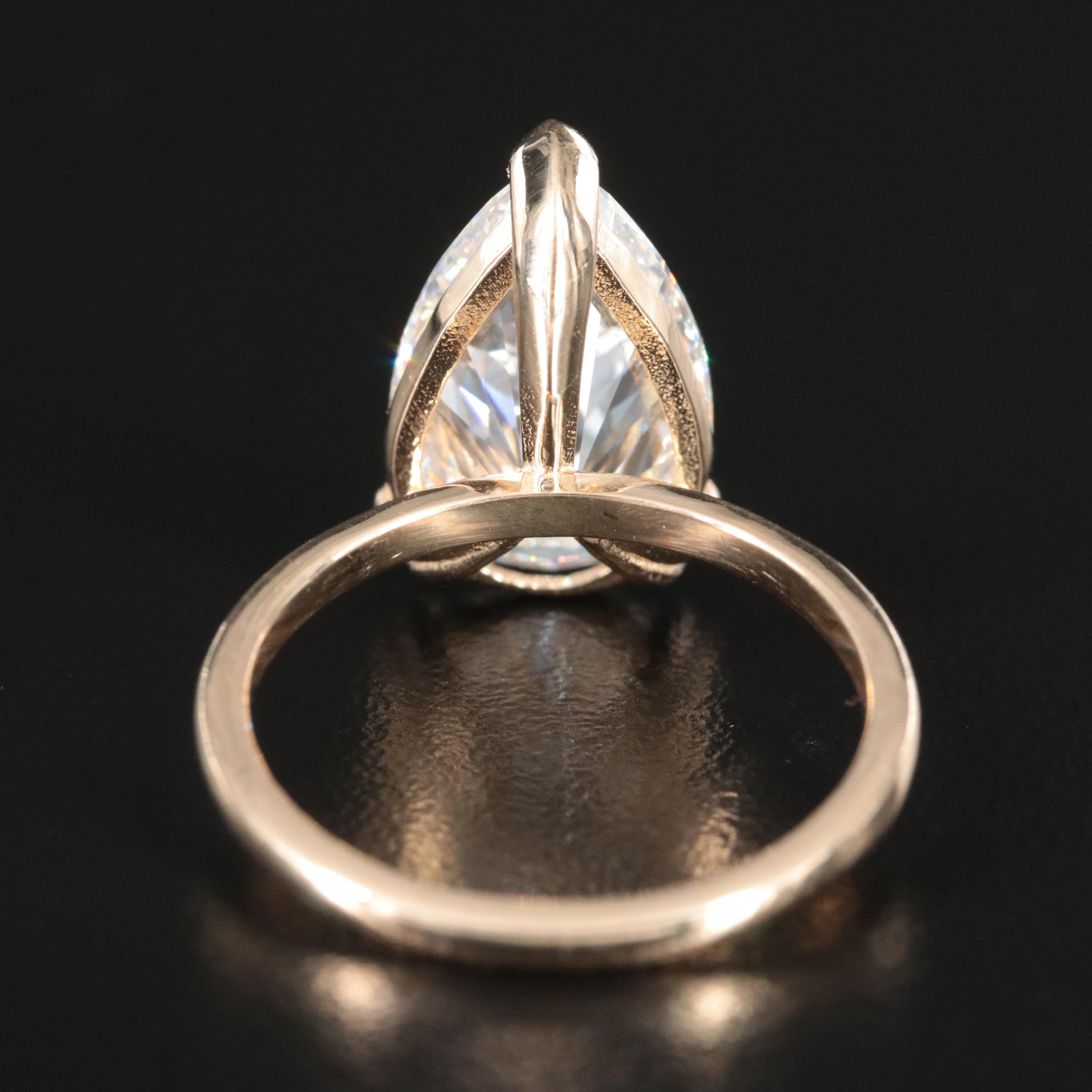 14K 5.04 CT Lab Grown Diamond Solitaire Ring with IGI Report