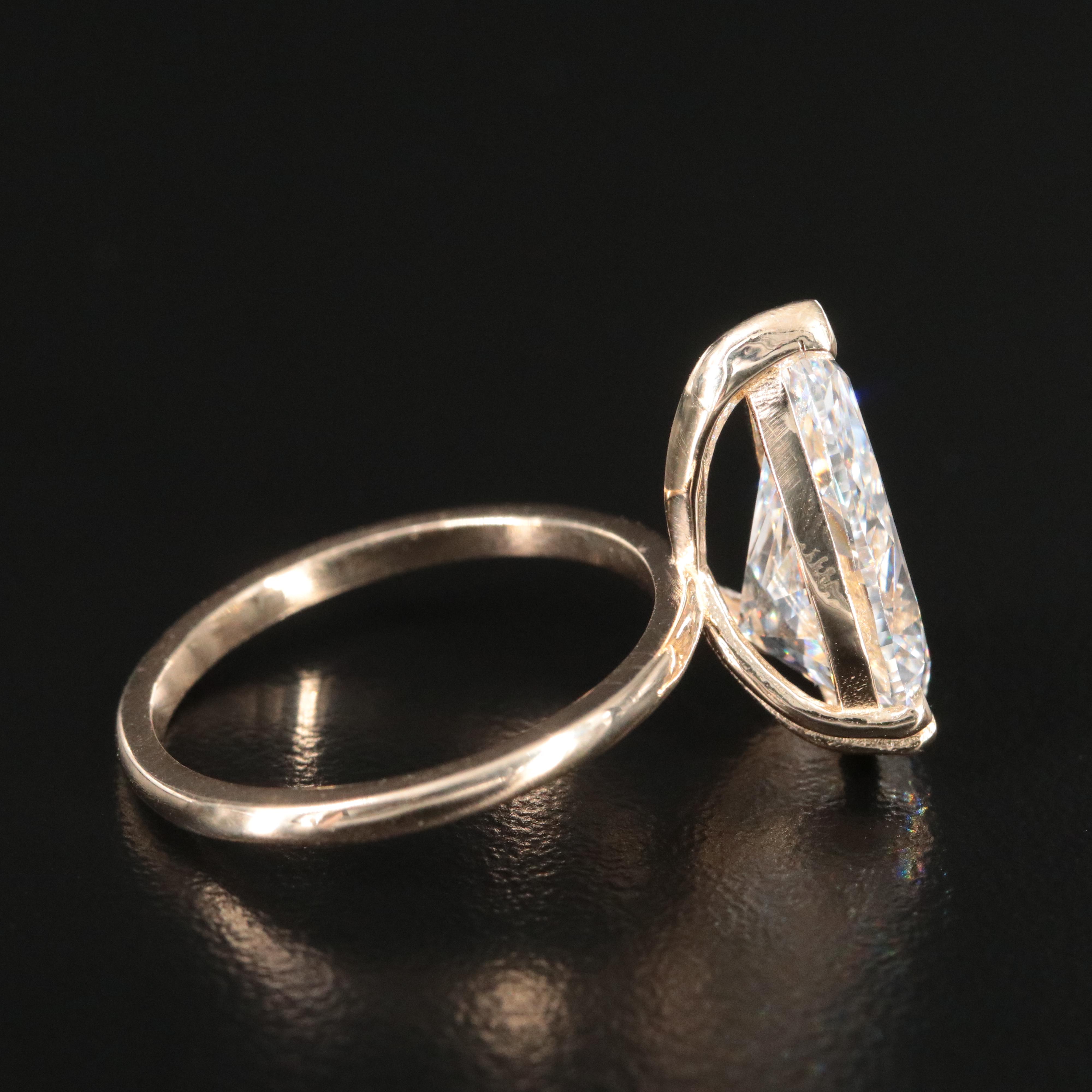 14K 5.04 CT Lab Grown Diamond Solitaire Ring with IGI Report