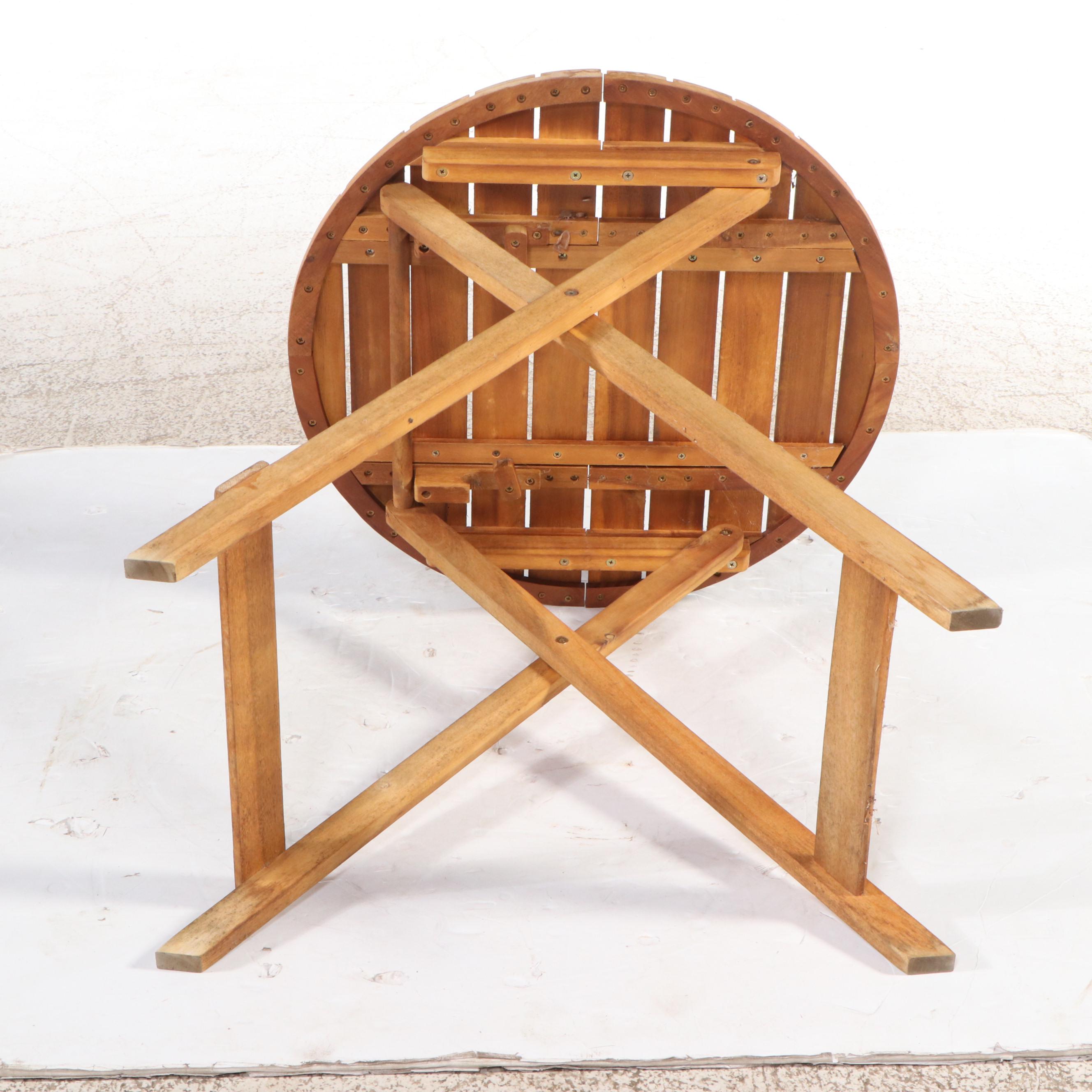 Patio Joy Wooden Folding Table and Chairs