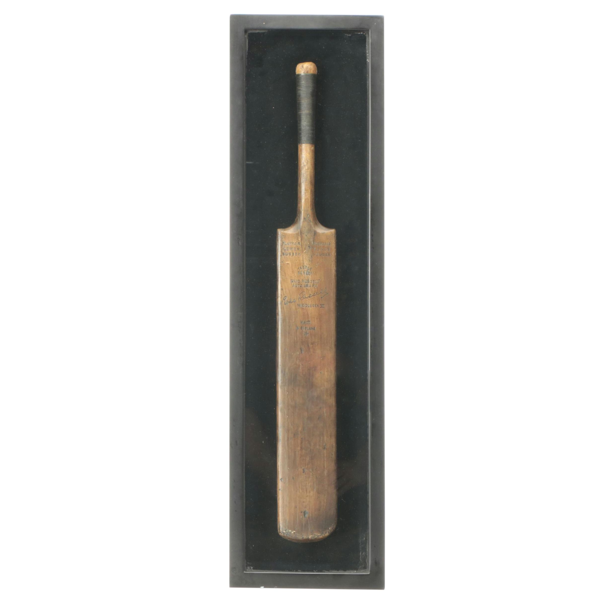 Eric Russell "Autograph" Middlesex XI Cricket Bat