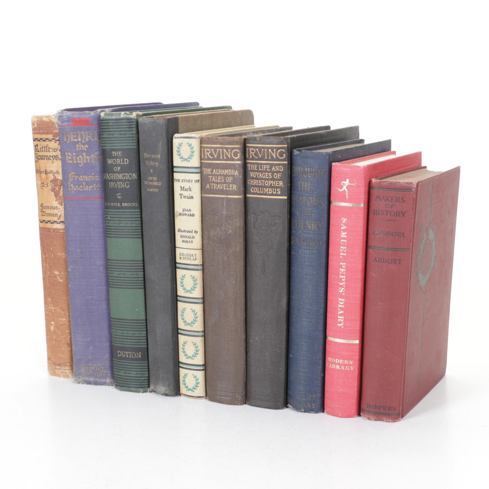 "The Works of Washington Irving" and More Books, Early to Mid  20th Century