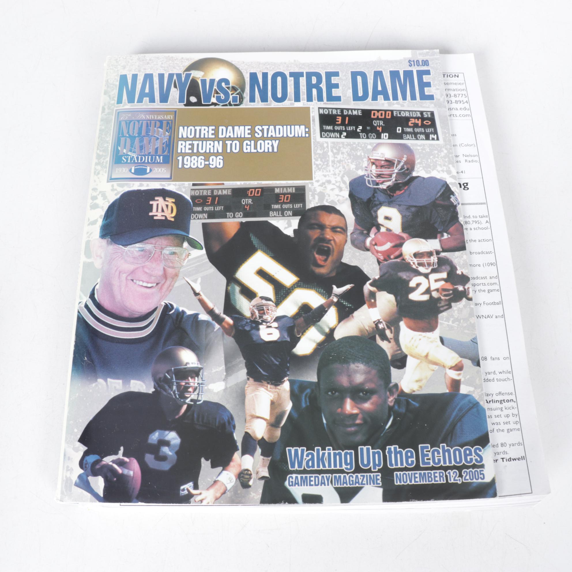 Notre Dame Fighting Irish Magazines and Memorabilia Ephemera, 2000s