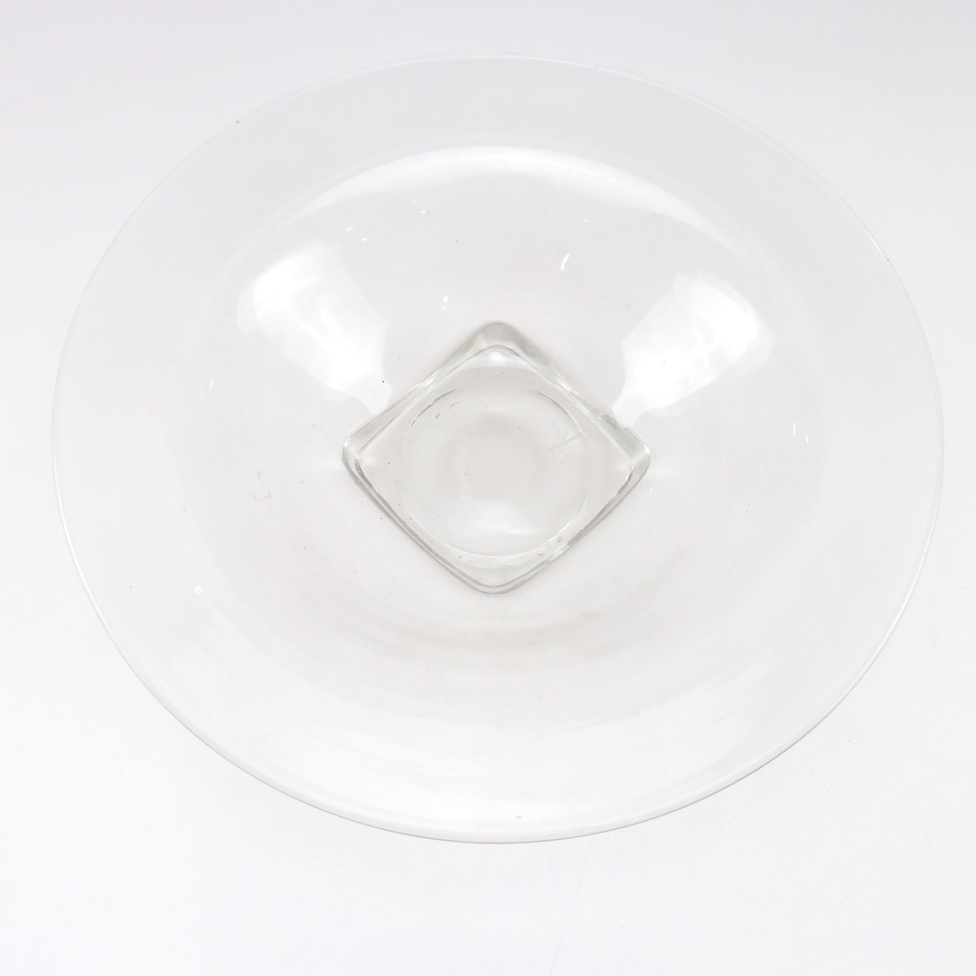 Carved Stone Fruit with Glass Footed Bowl