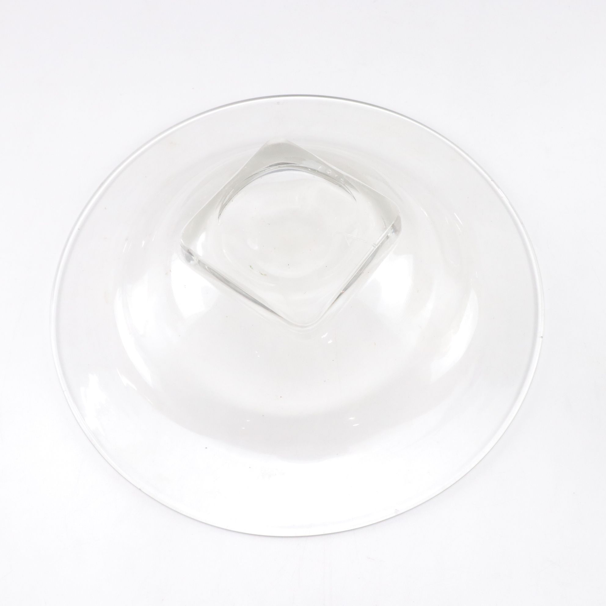 Carved Stone Fruit with Glass Footed Bowl