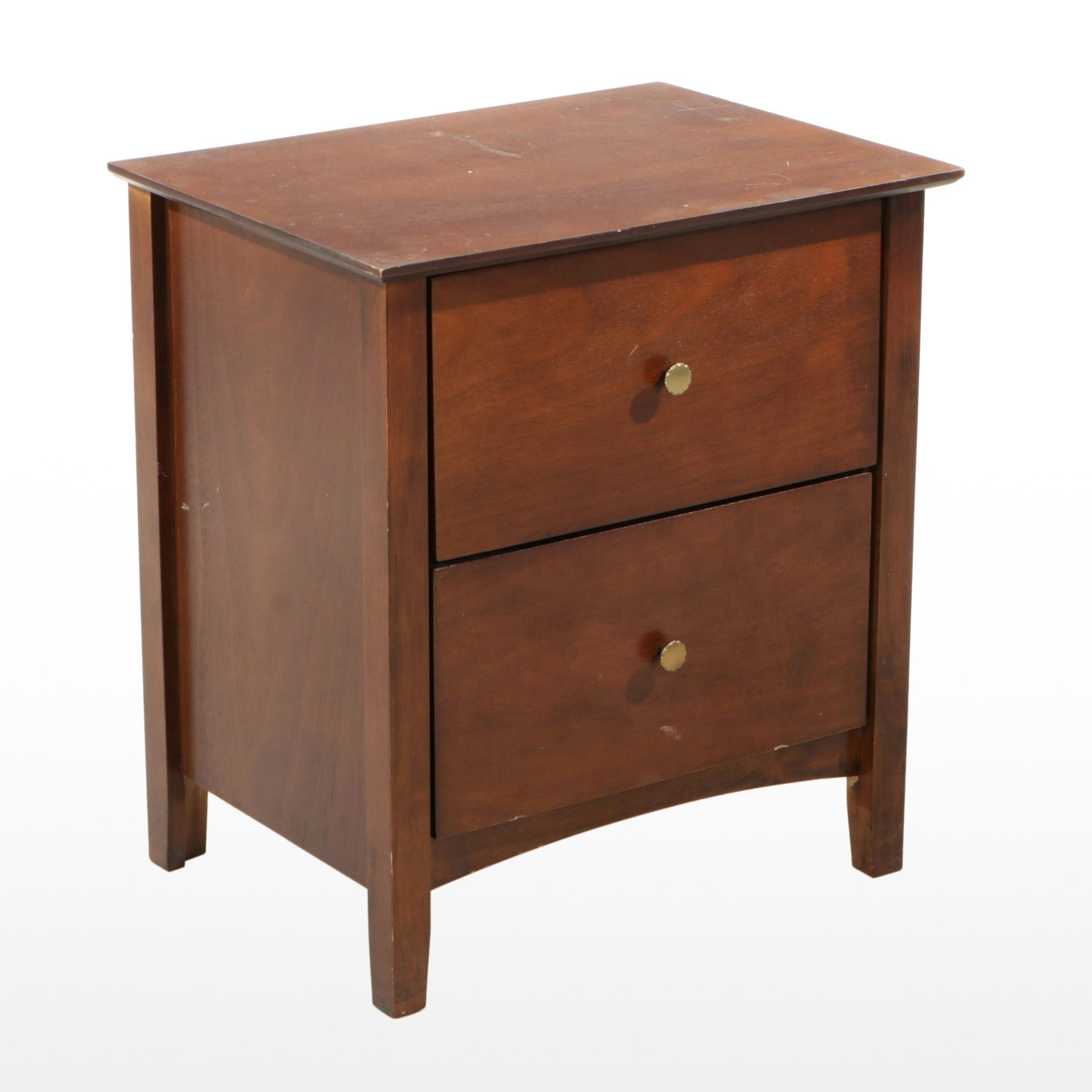 Mieco Mahogany Nightstand, 21st Century