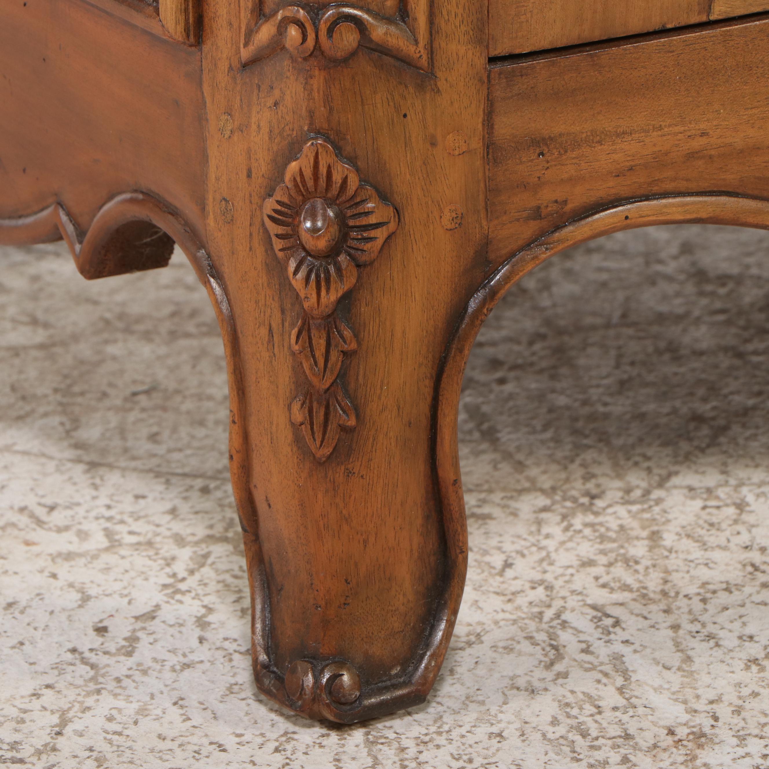 Marie Albert French Provincial Style Walnut China Cabinet