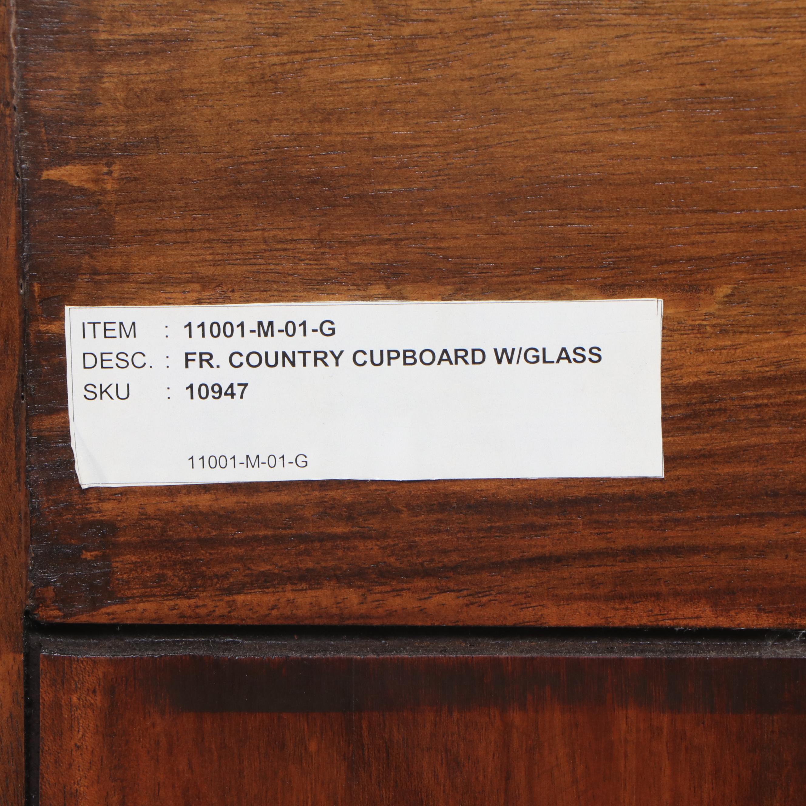 Marie Albert French Provincial Style Walnut China Cabinet