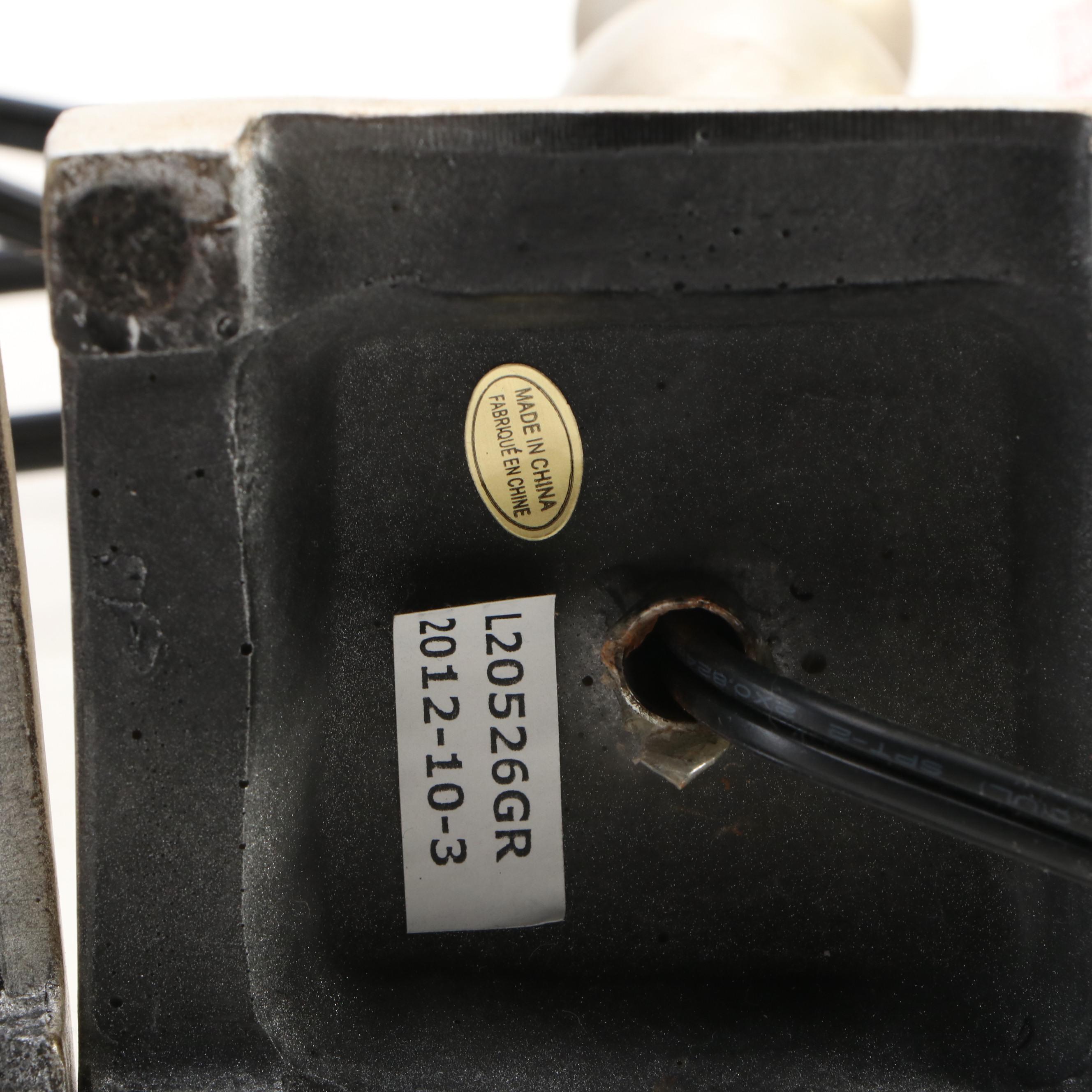 Silver Gilt Candlestick Table Lamps with Crewel Work Shades, 2012