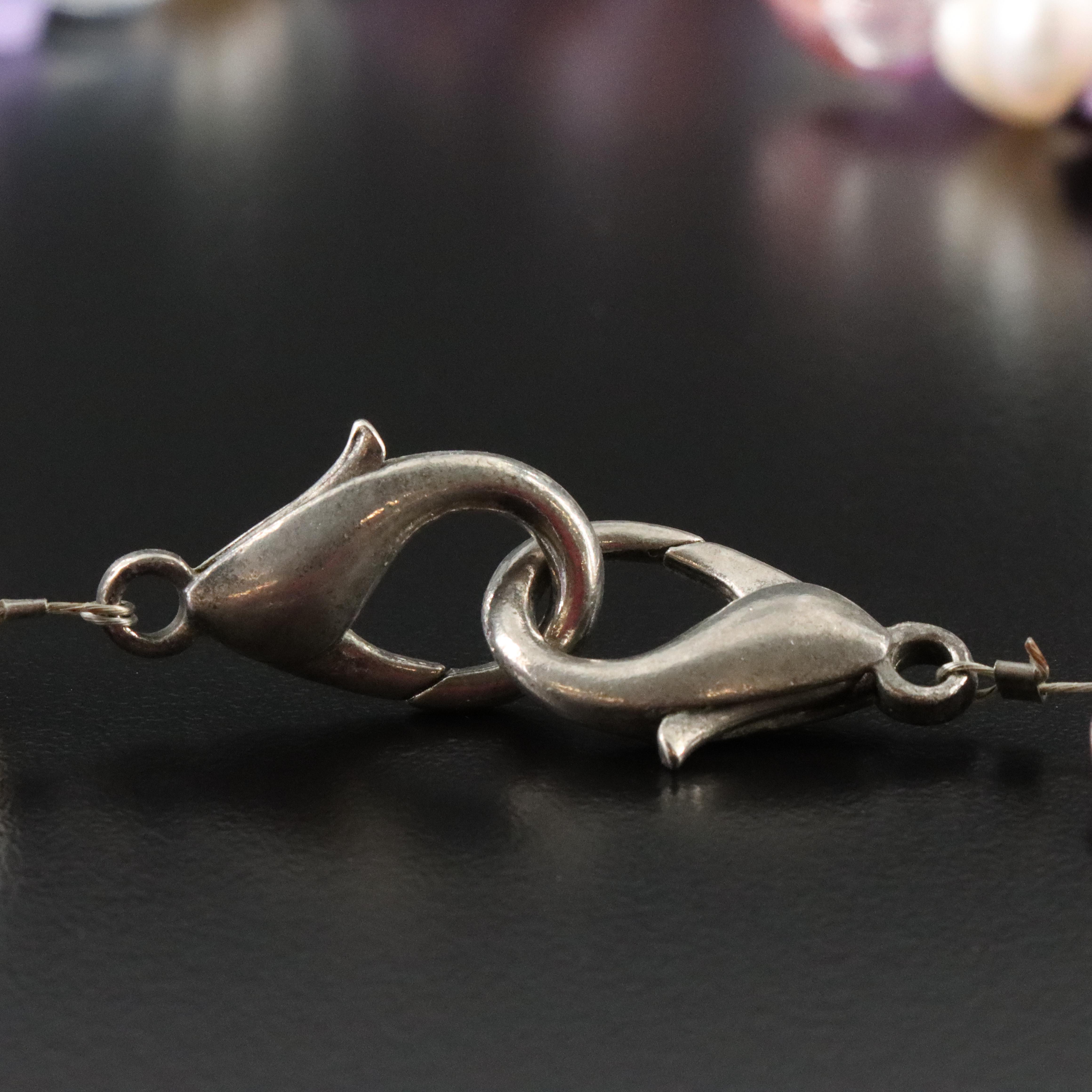 Pearl, Chalcedony, and Glass Necklace