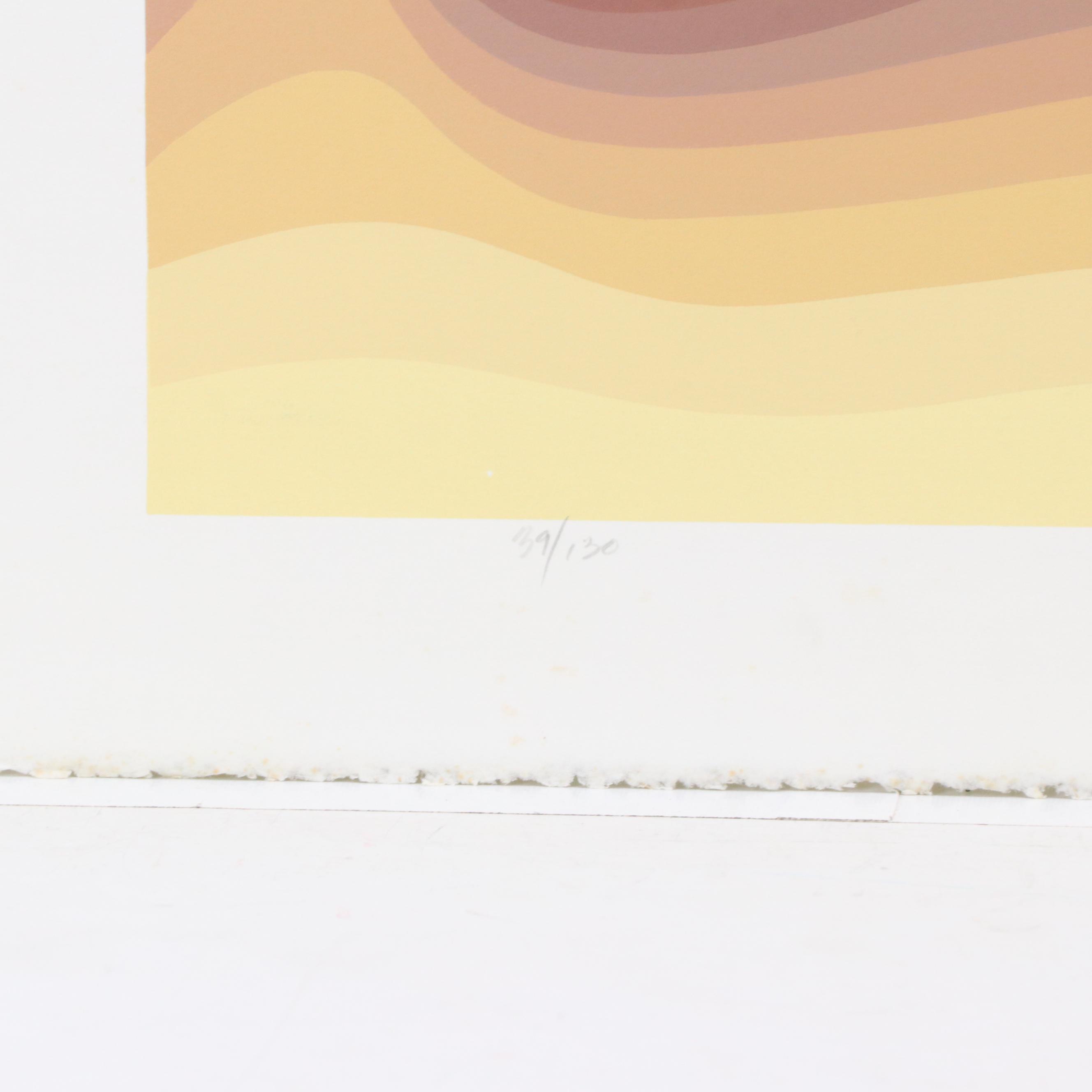 Roy Ahlgren Op Art Serigraph "Terrestrial Facade I," 1982