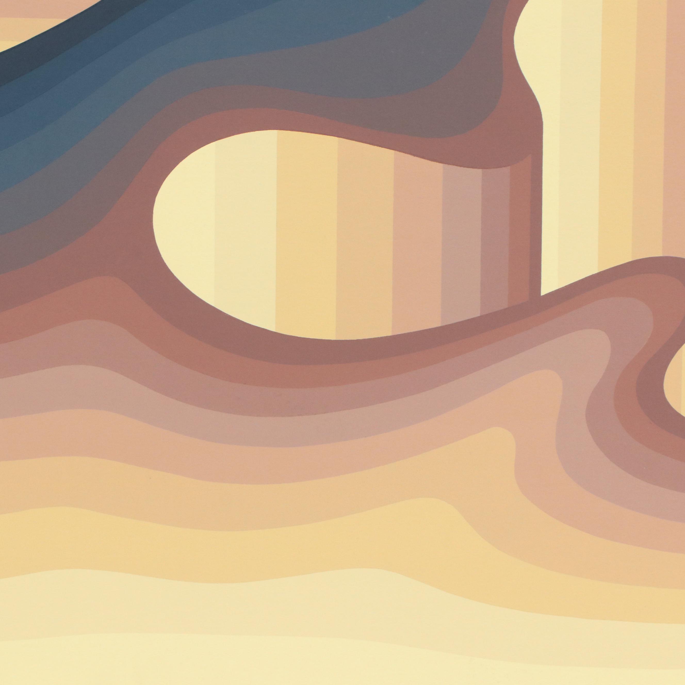 Roy Ahlgren Op Art Serigraph "Terrestrial Facade I," 1982