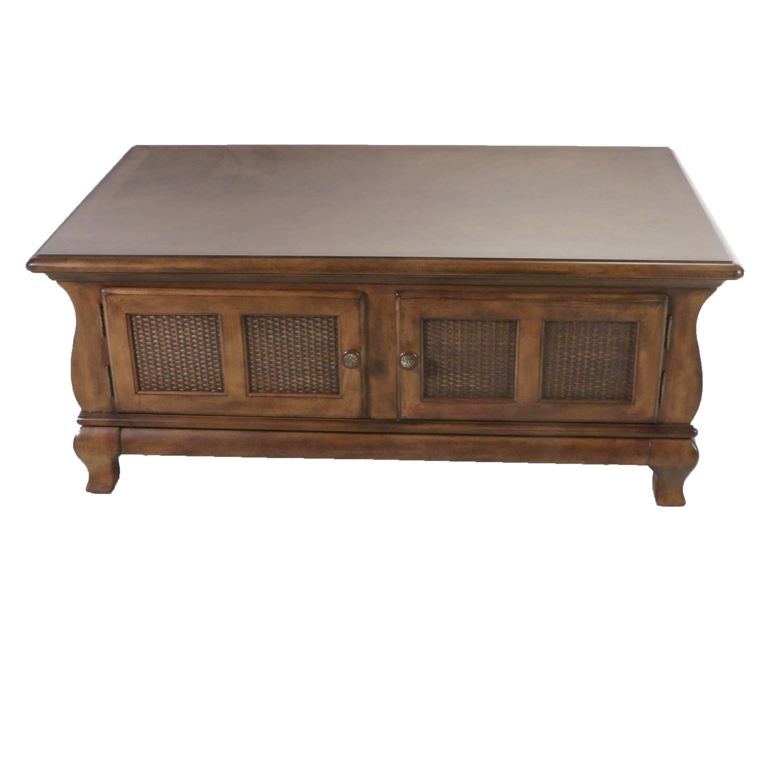 Bernhardt Furniture French Provincial Style Coffee Table with Storage