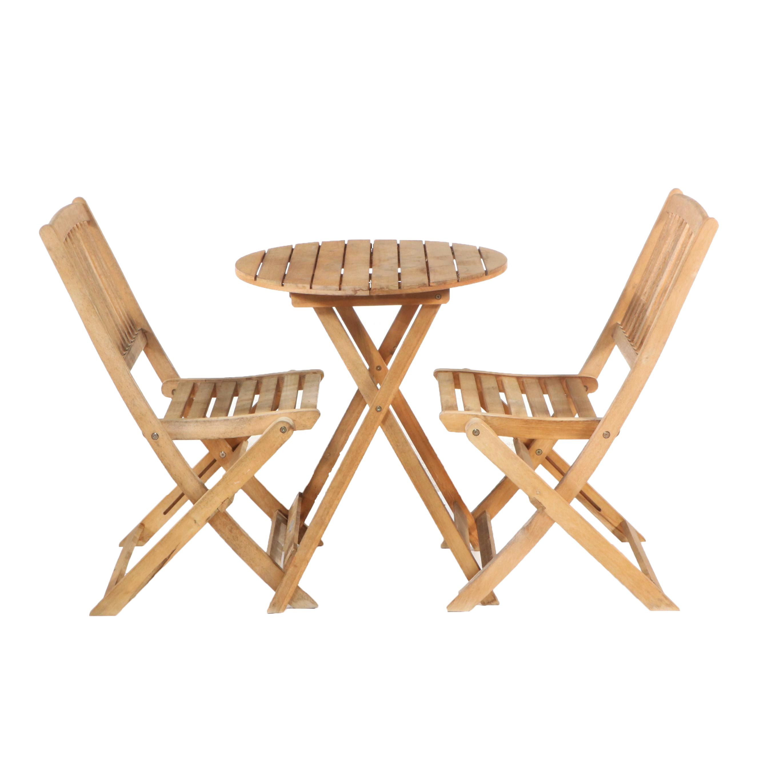 Patio Joy Wooden Folding Table and Chairs