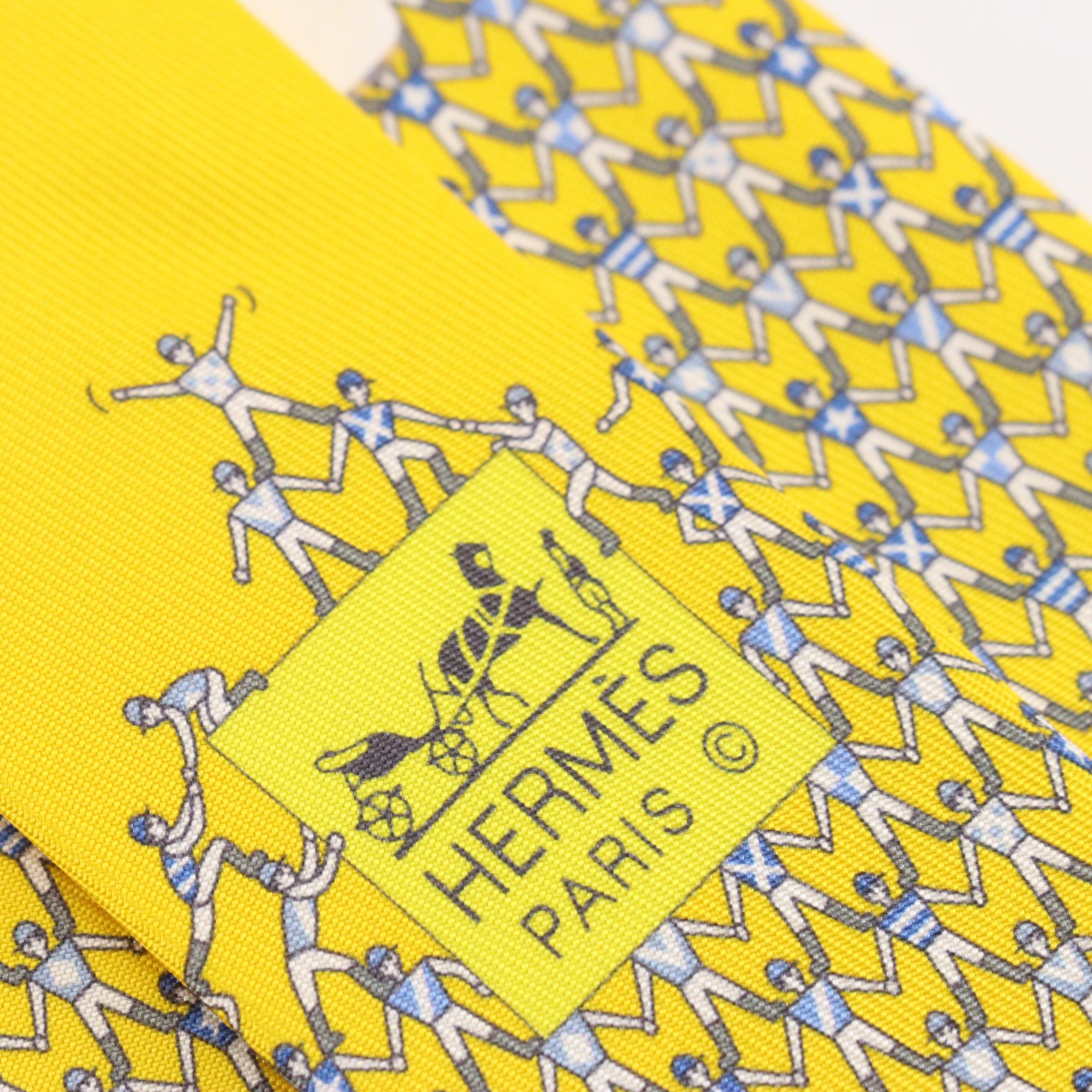 Hermès "Dance Jockey" Necktie in Silk Twill with Box
