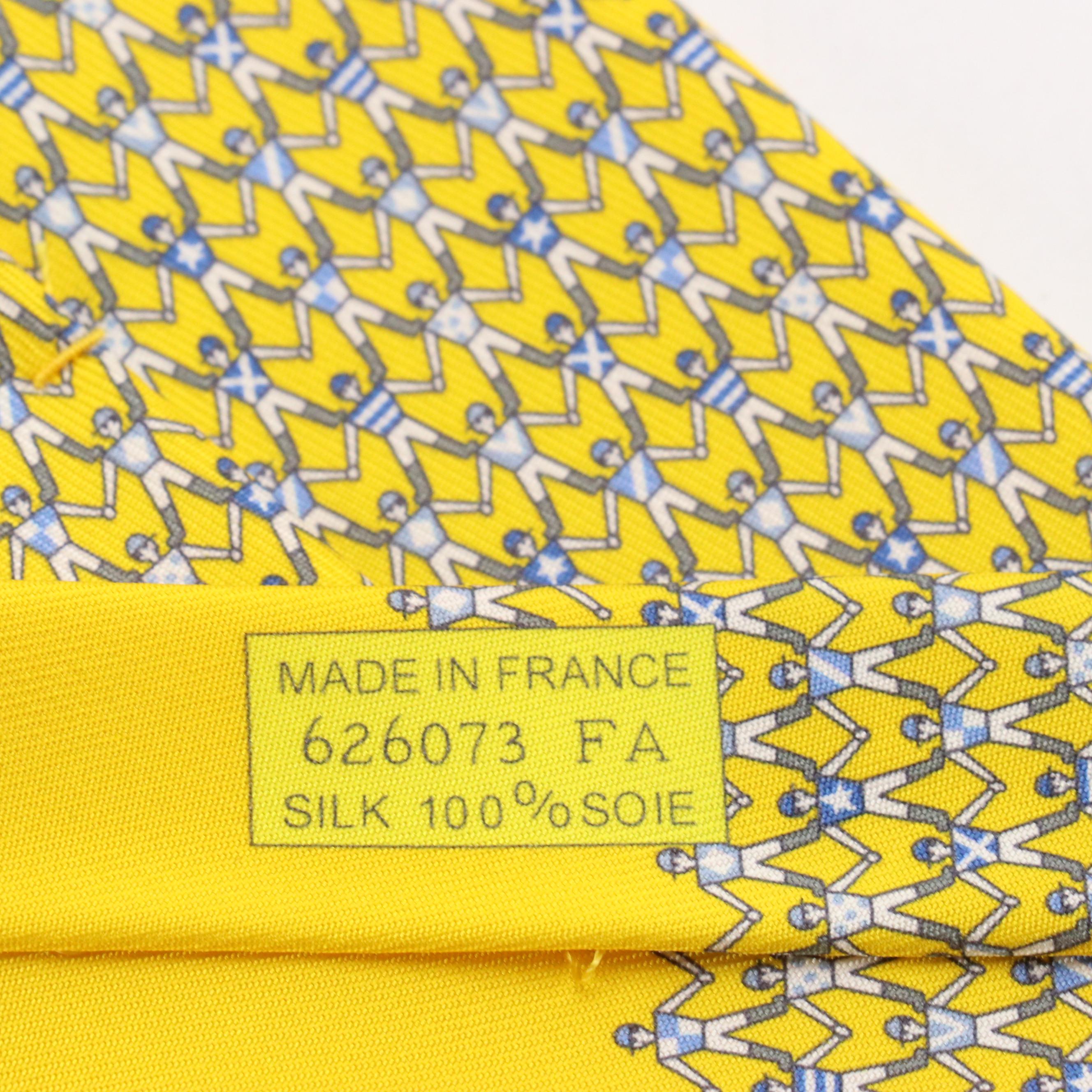 Hermès "Dance Jockey" Necktie in Silk Twill with Box