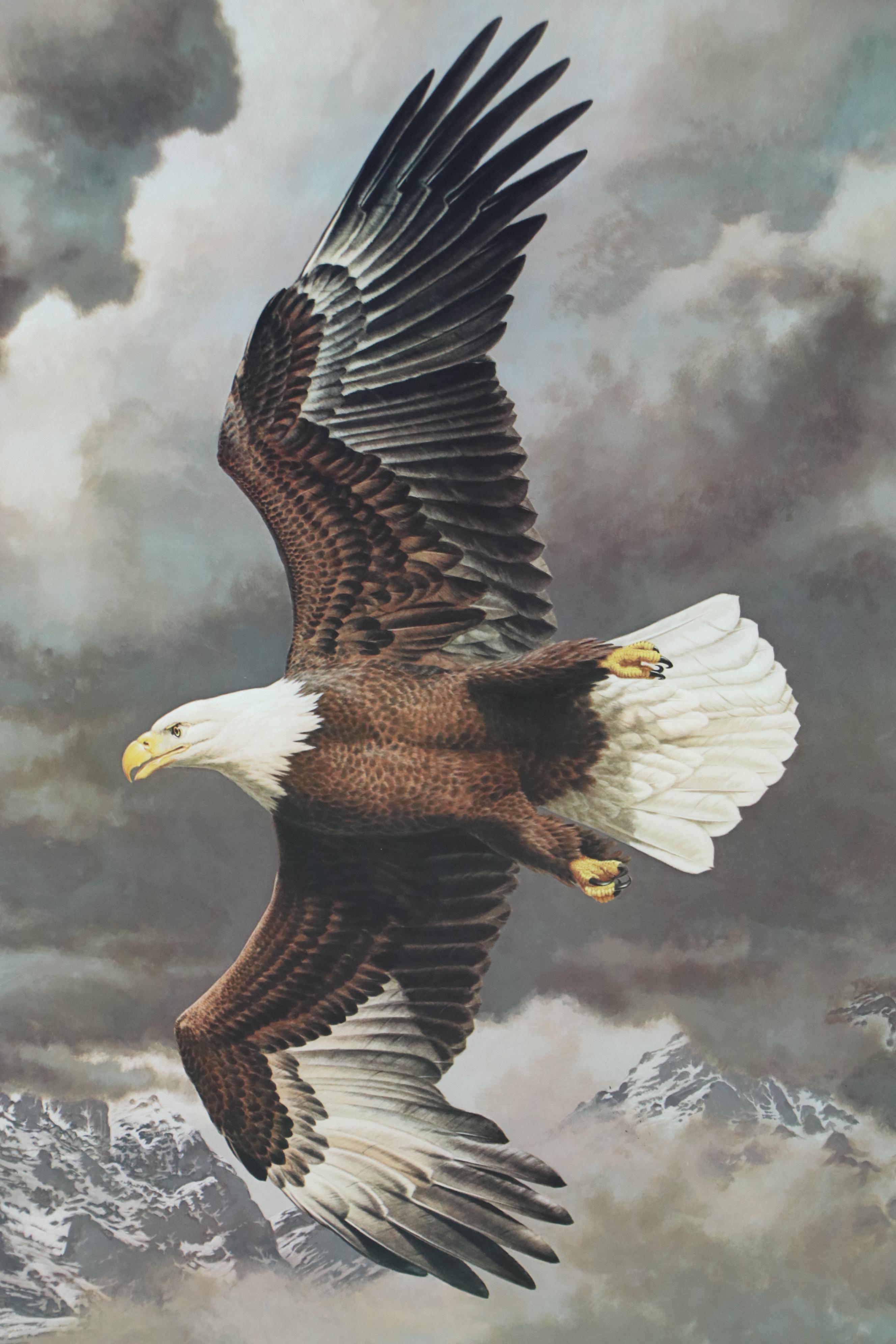 Guy Coheleach Offset Lithograph of Eagle "Vanishing Grandeur," Late 20th Century