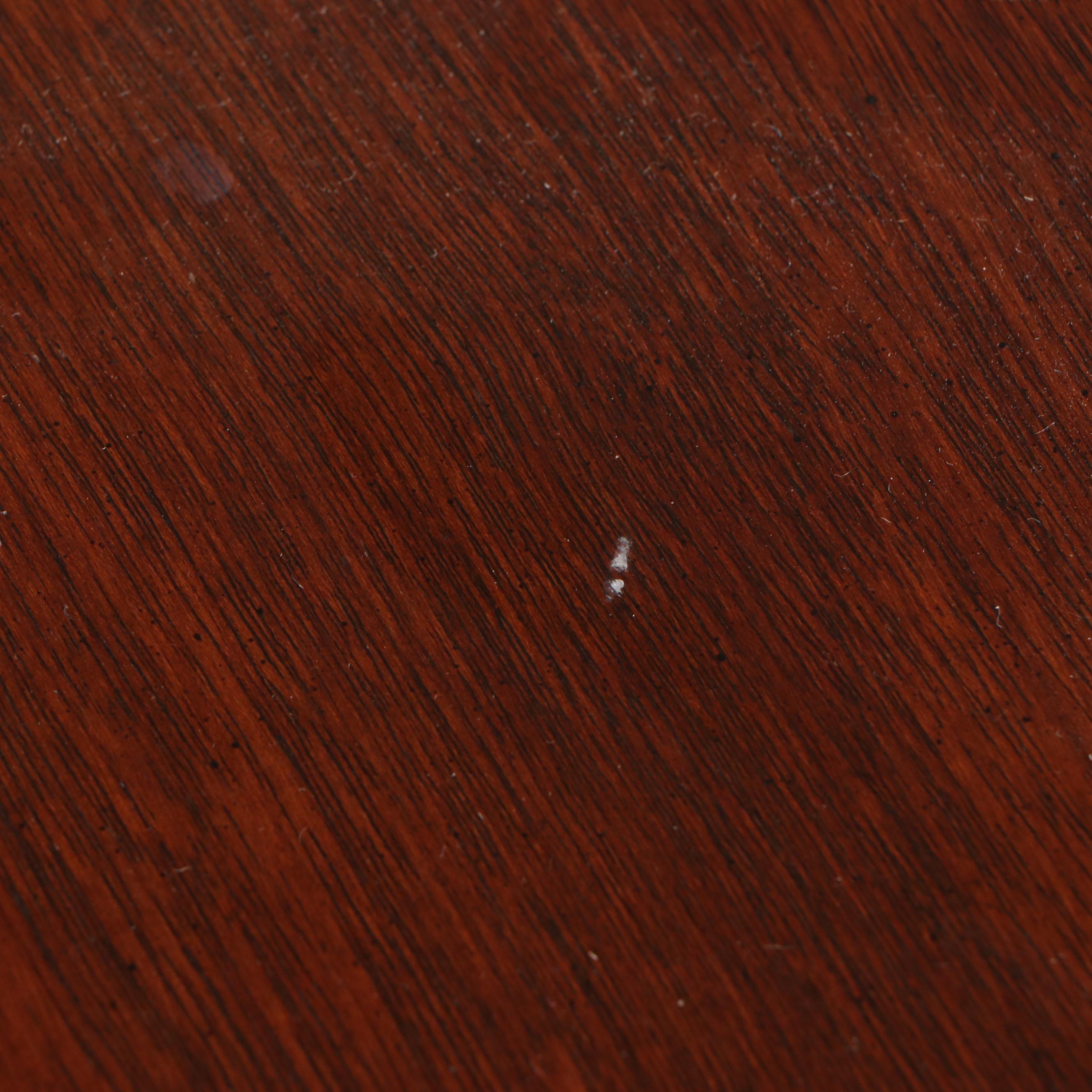 Mahogany Architect's Work Table with Bamboo Form Legs, Late 20th Century