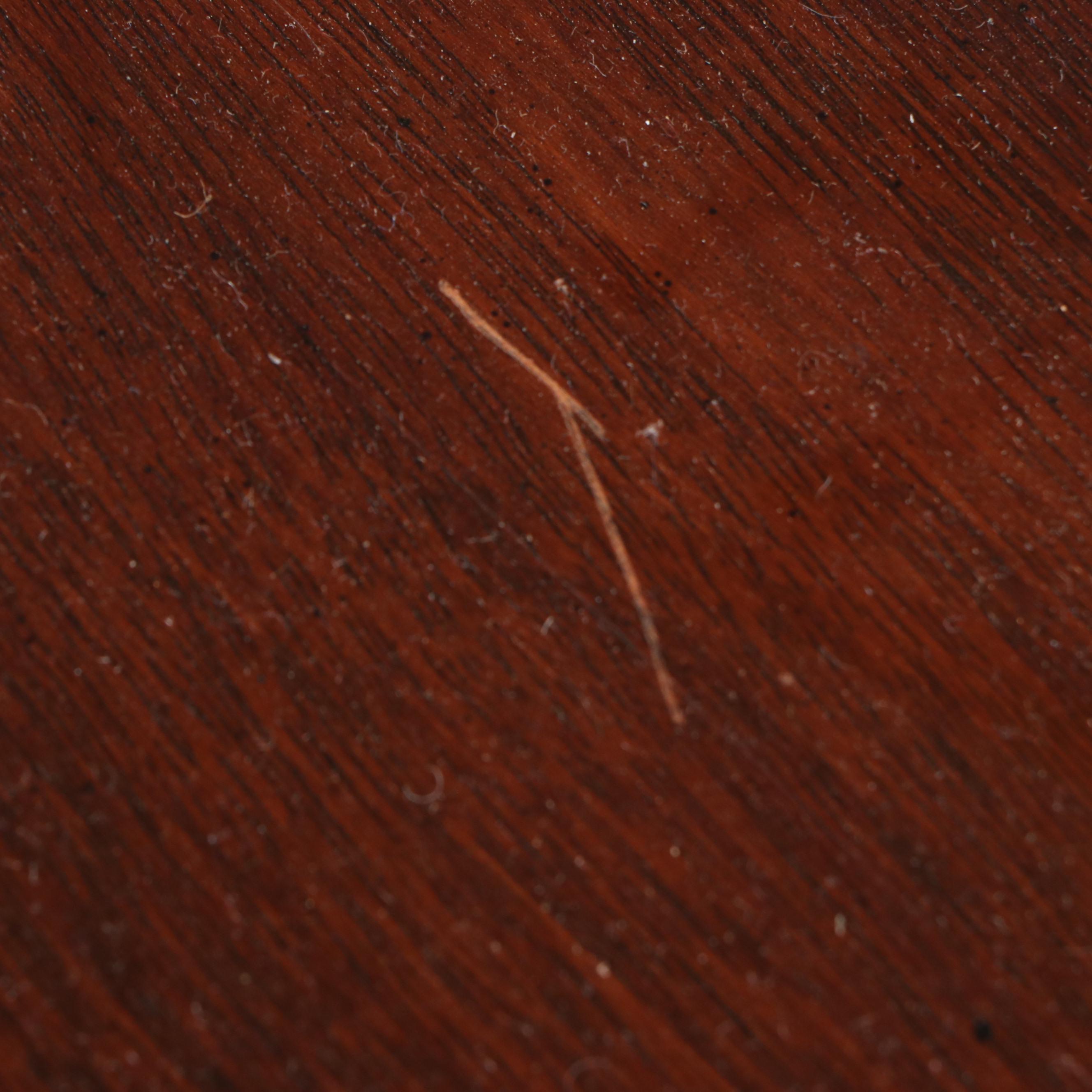 Mahogany Architect's Work Table with Bamboo Form Legs, Late 20th Century